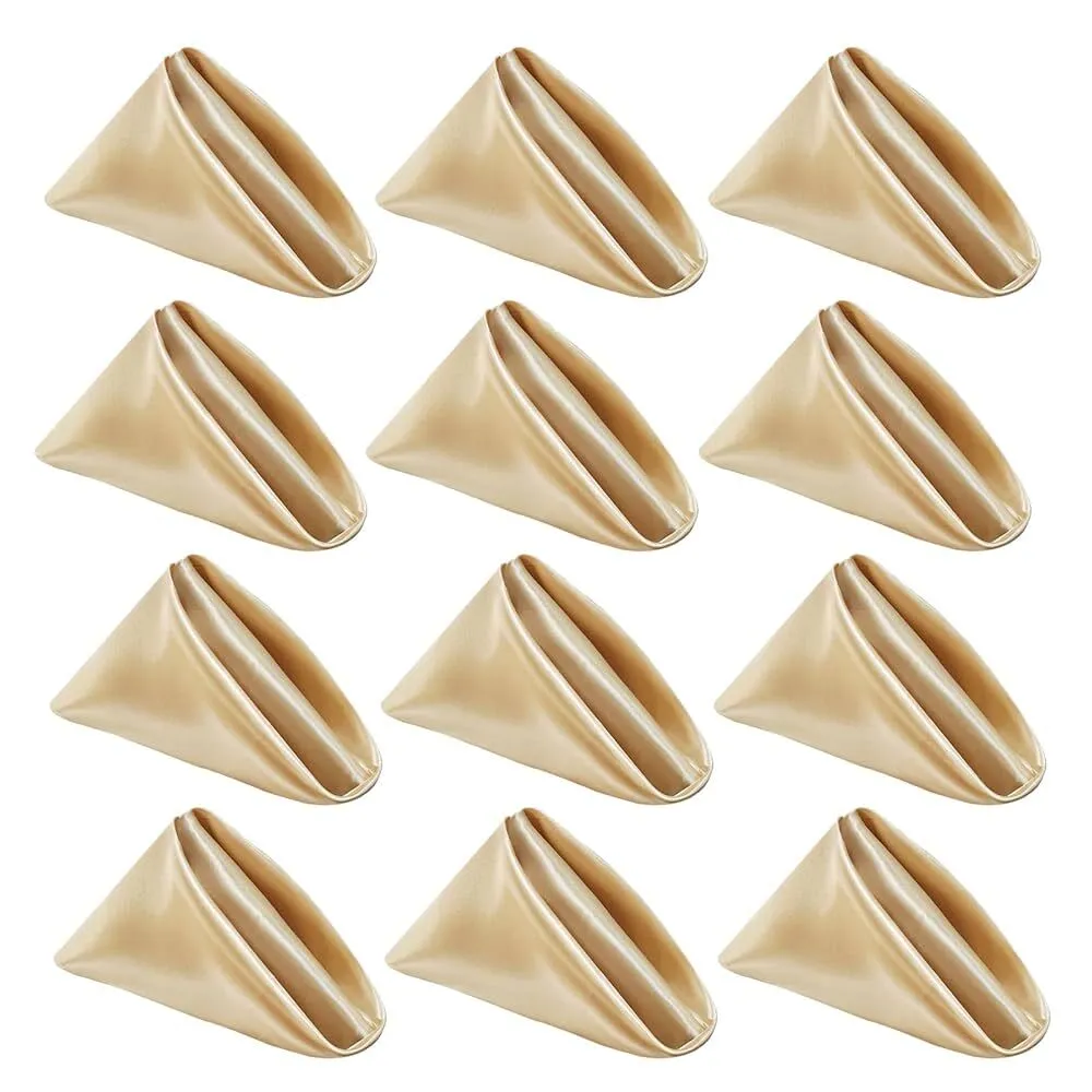 GOLD  BRIDAL SATIN NAPKINS 18X18