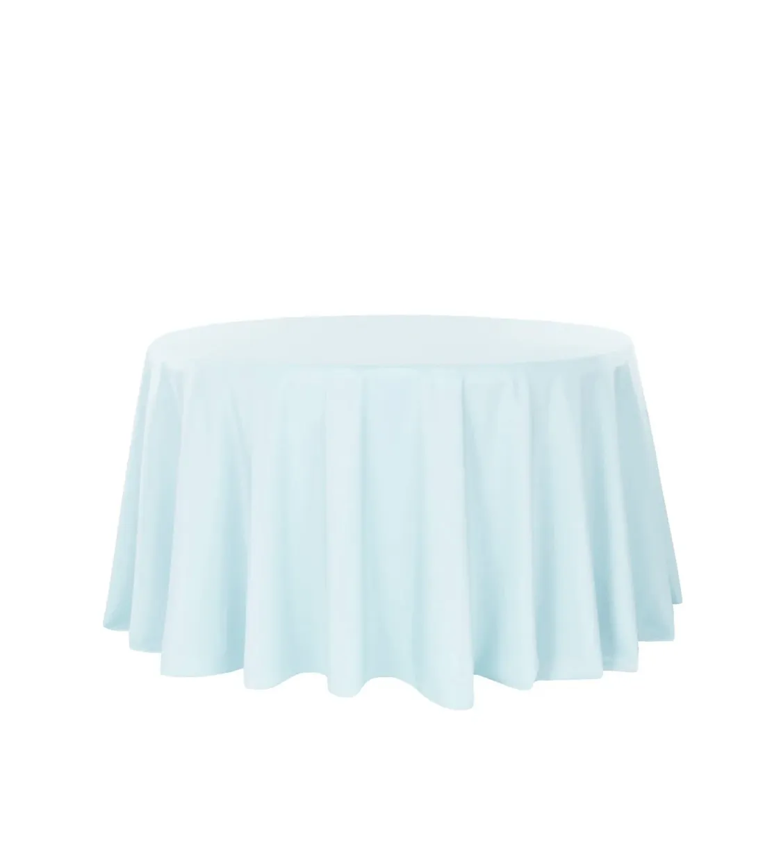 Baby Blue Polyester Round Tablecloth 120''