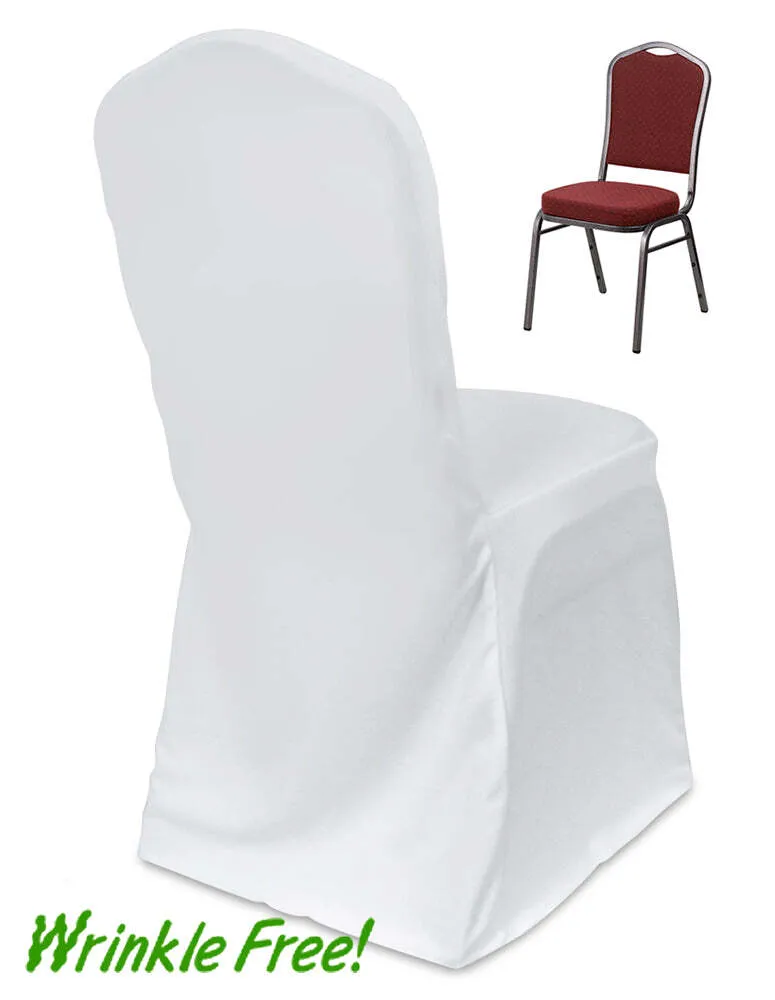WHITE SCUBA BANQUET CHAIR COVER
