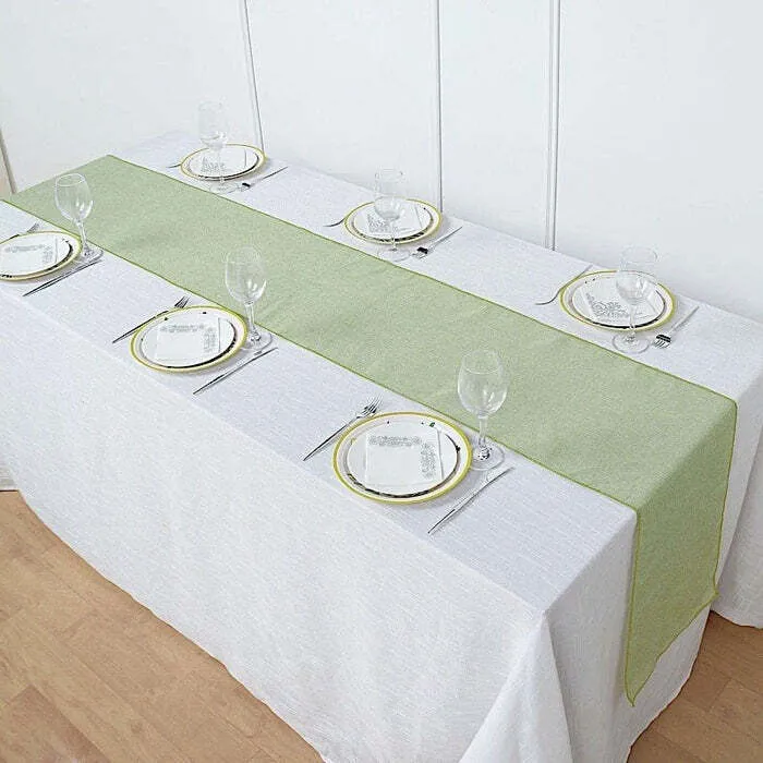 MOSS GREEN   ORGANZA  RUNNER  14''X108''