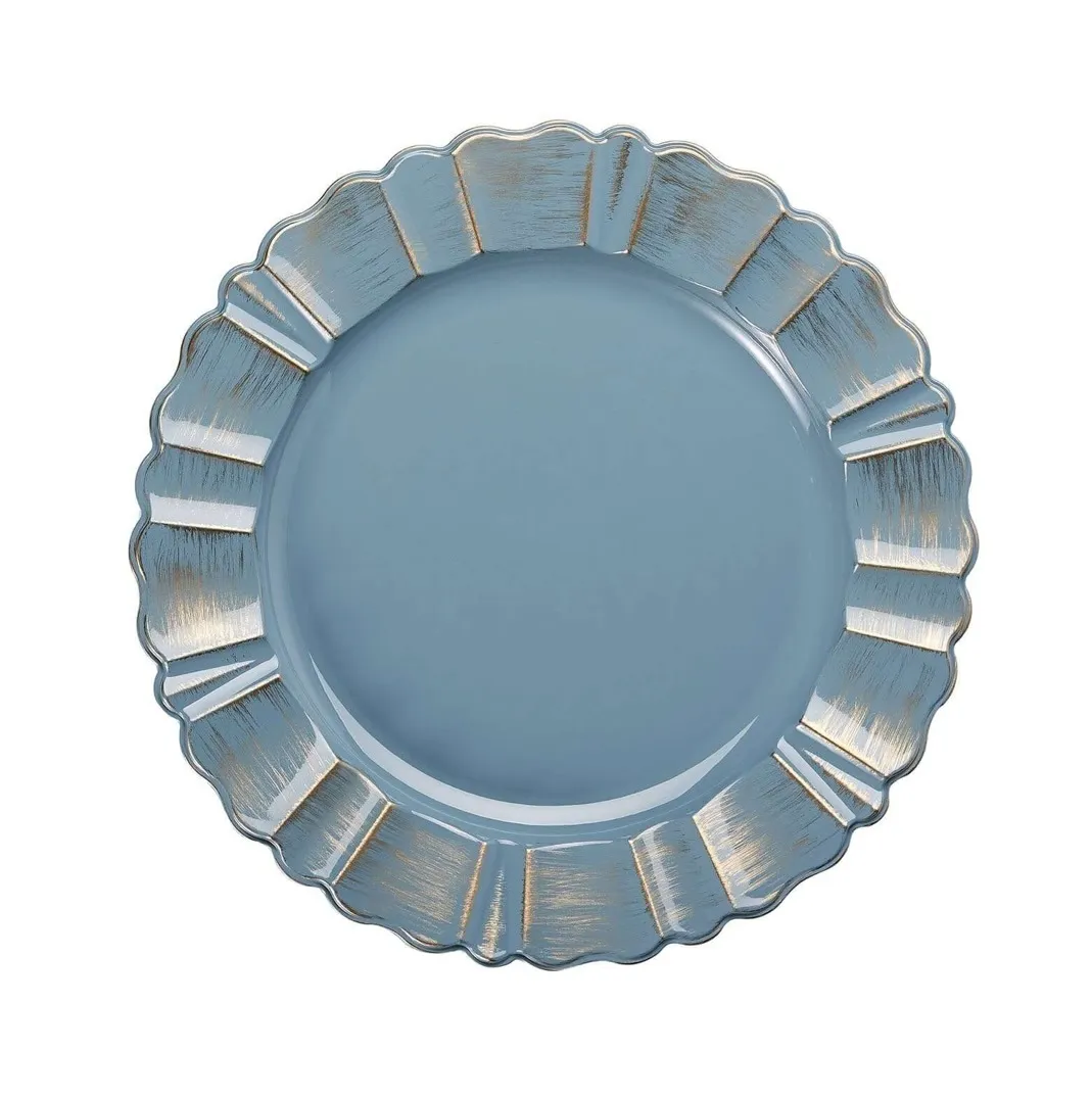 BLUE CHARGER PLATE 13"