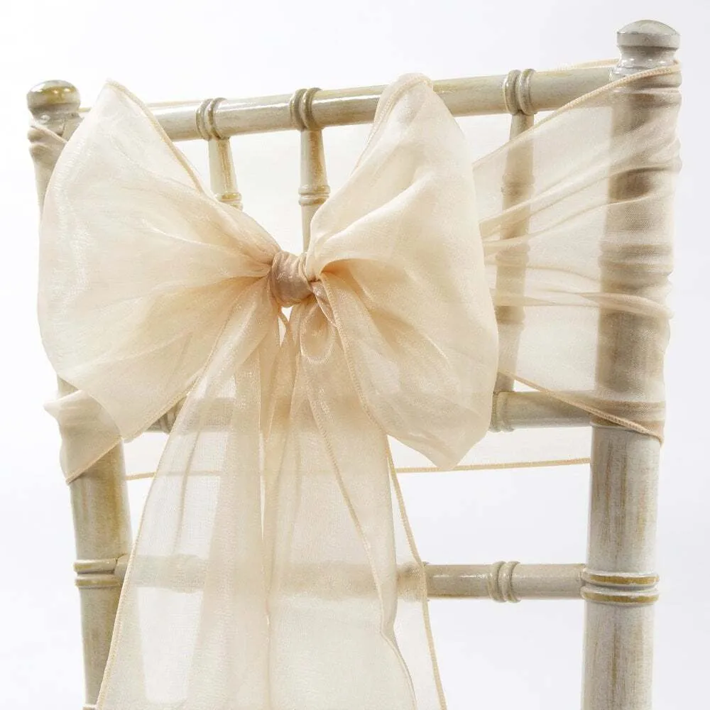 LIGHT PEACH  ORGANZA  SASH  8''X108''