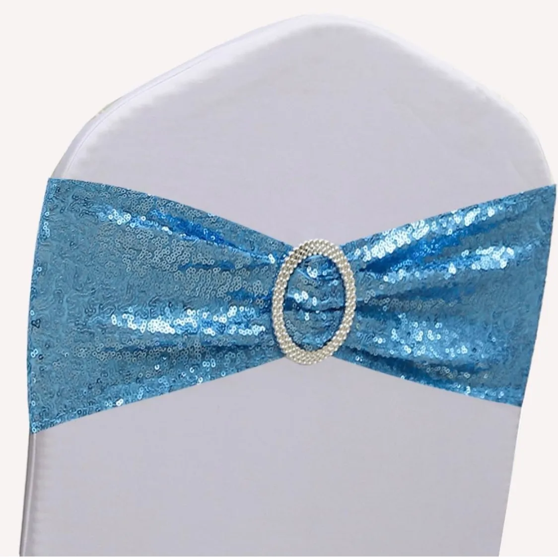 TURQUOISE SEQUIN SPANDEX SASH