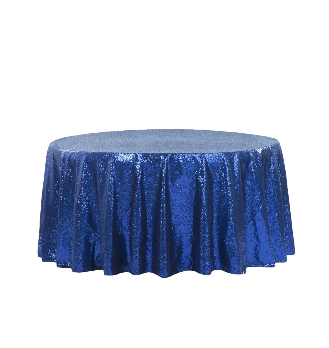 Royal Blue Sequin Round Tablecloth 132''