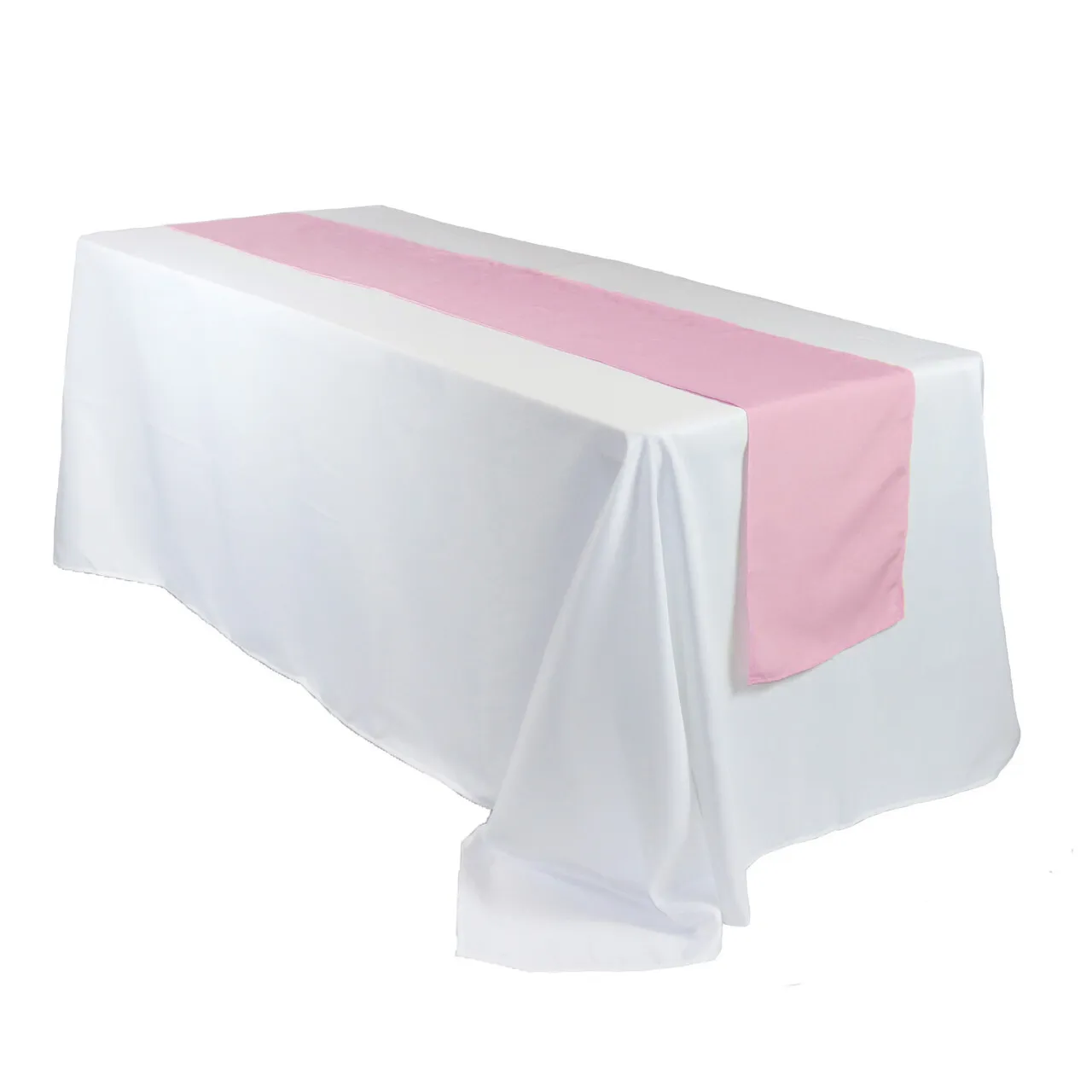 LIGHT PINK MATTE SATIN RUNNER 14''X108''
