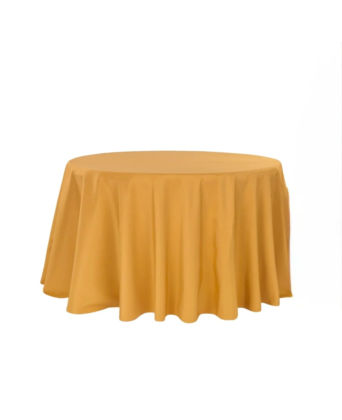 Rust Polyester Round Tablecloth 120''