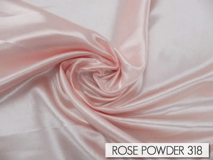 ROSE POWDER  BRIDAL SATIN  RUNNER 14''X108''