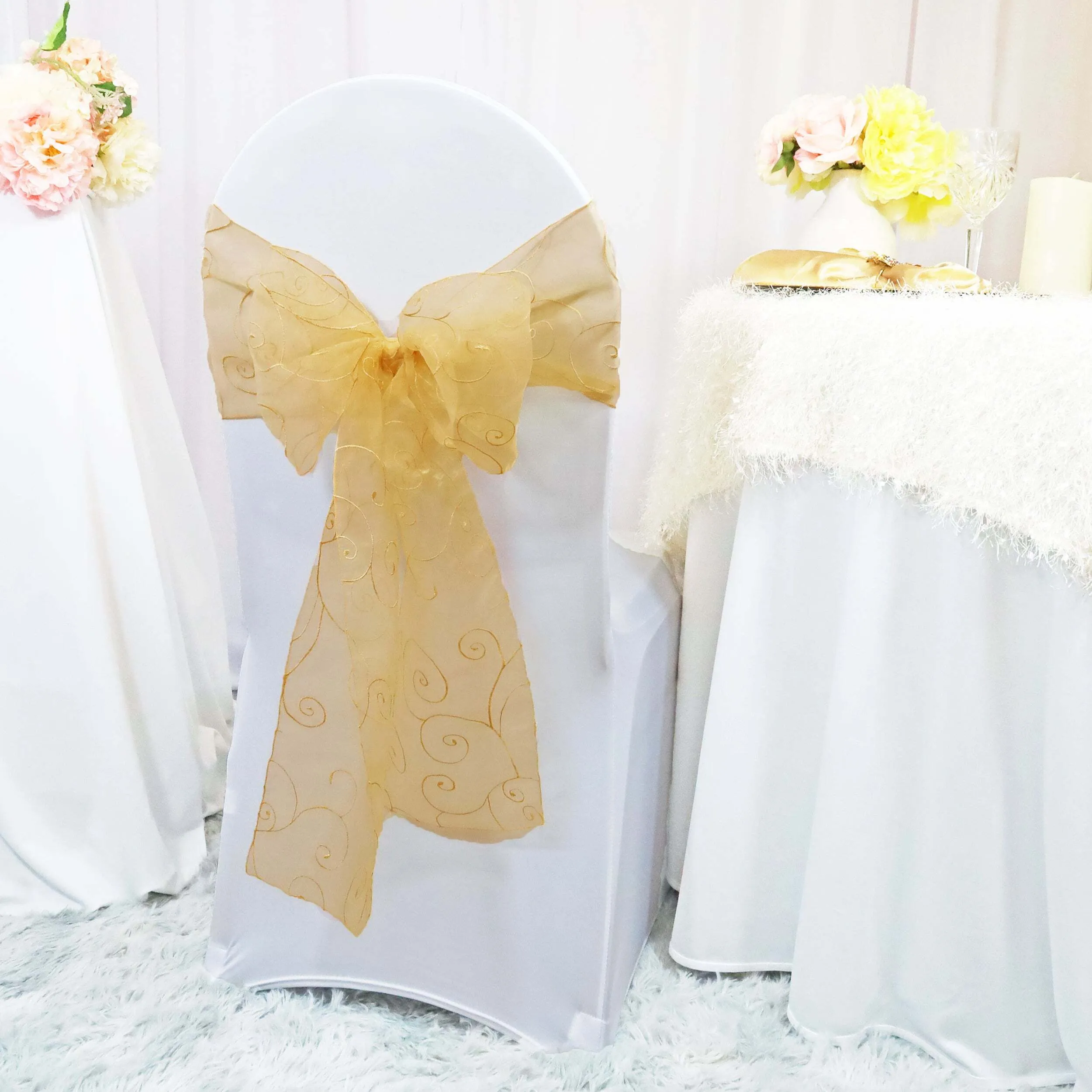 GOLD SHIMMER  ORGANZA  SASH