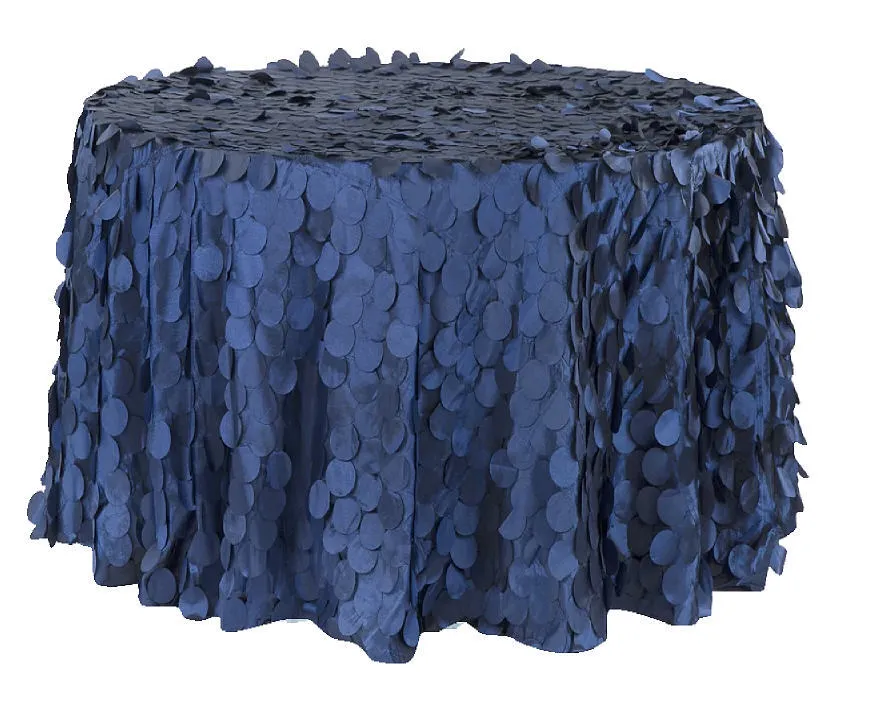 Rental Petal Round Table Cover - Navy 