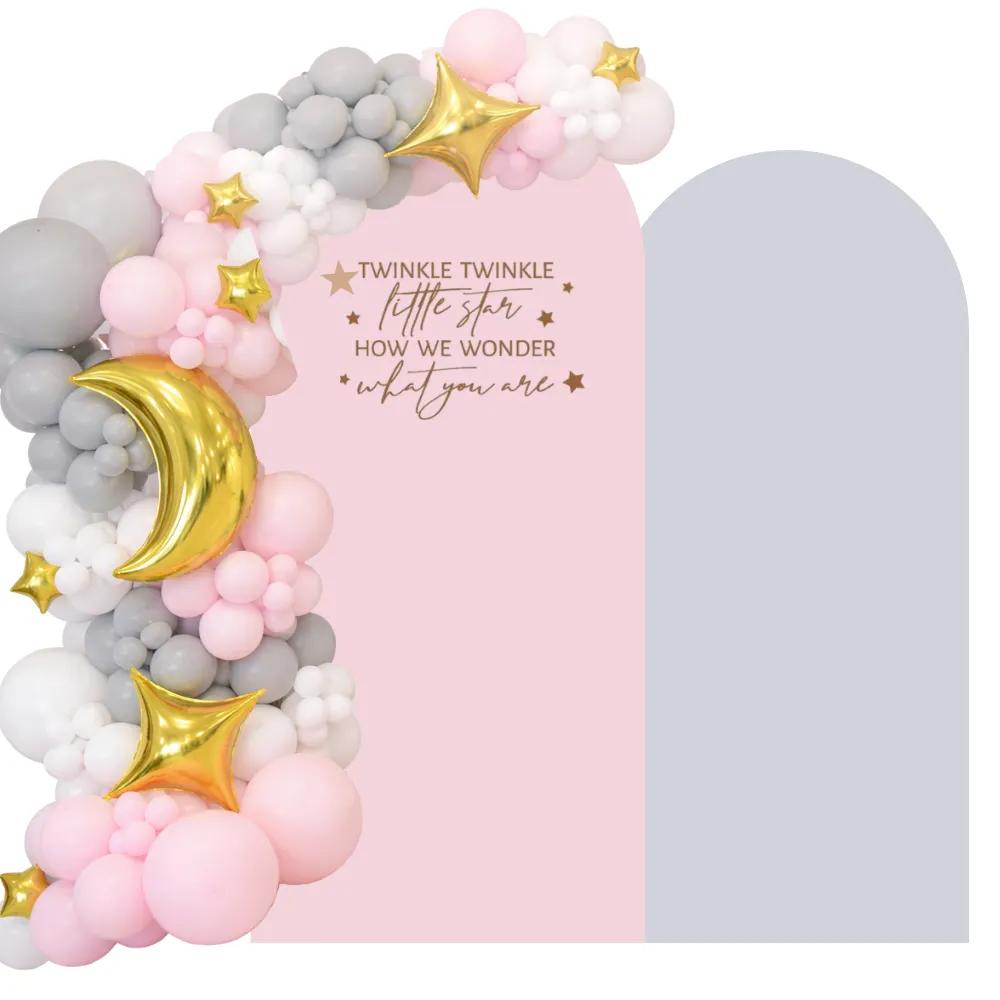 Pink Twinkle Little Star Premade Grab and Go Balloon Garland Only– Ready-To-Use Balloon Decor for Atlanta Baby Showers 