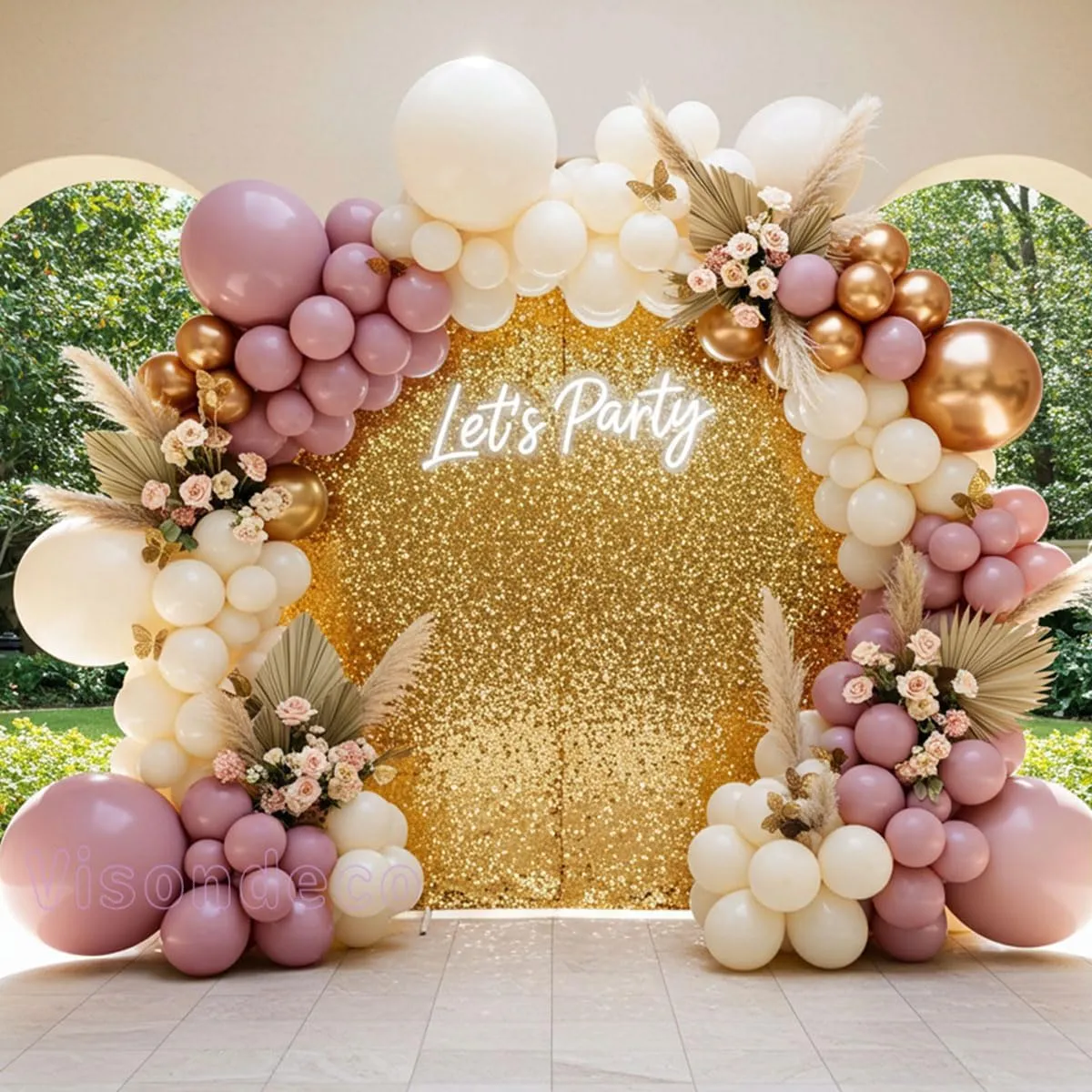 Dusty Pink and Sand  Premade Grab and Go Balloon Garland – Ready-To-Use Balloon Decor for Atlanta Events, Birthdays, Baby Showers & Weddings