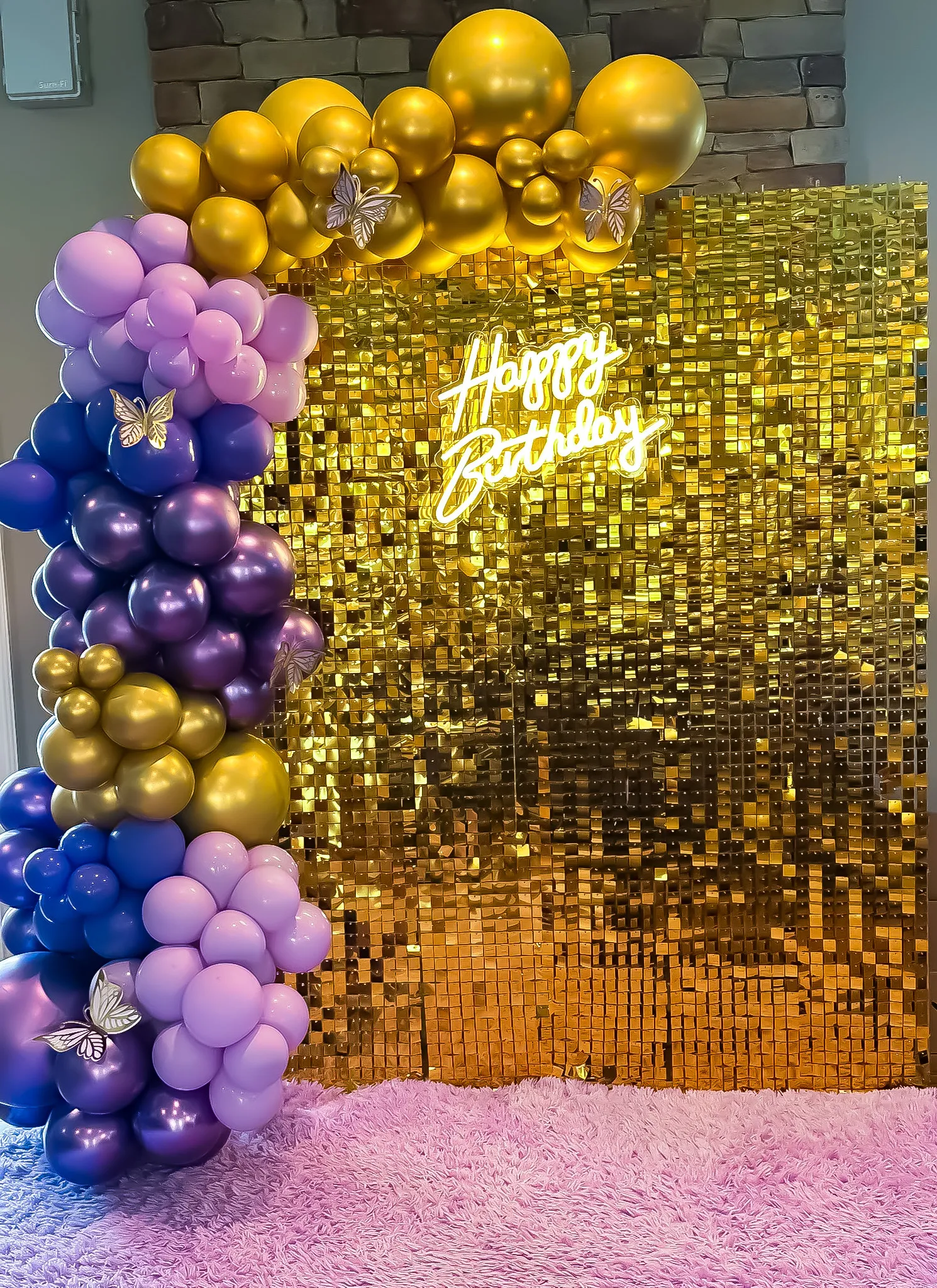 Rental - Gold Shimmer Wall Backdrop  Fully Assembled (Requires a Pickup Truck /Delivery)