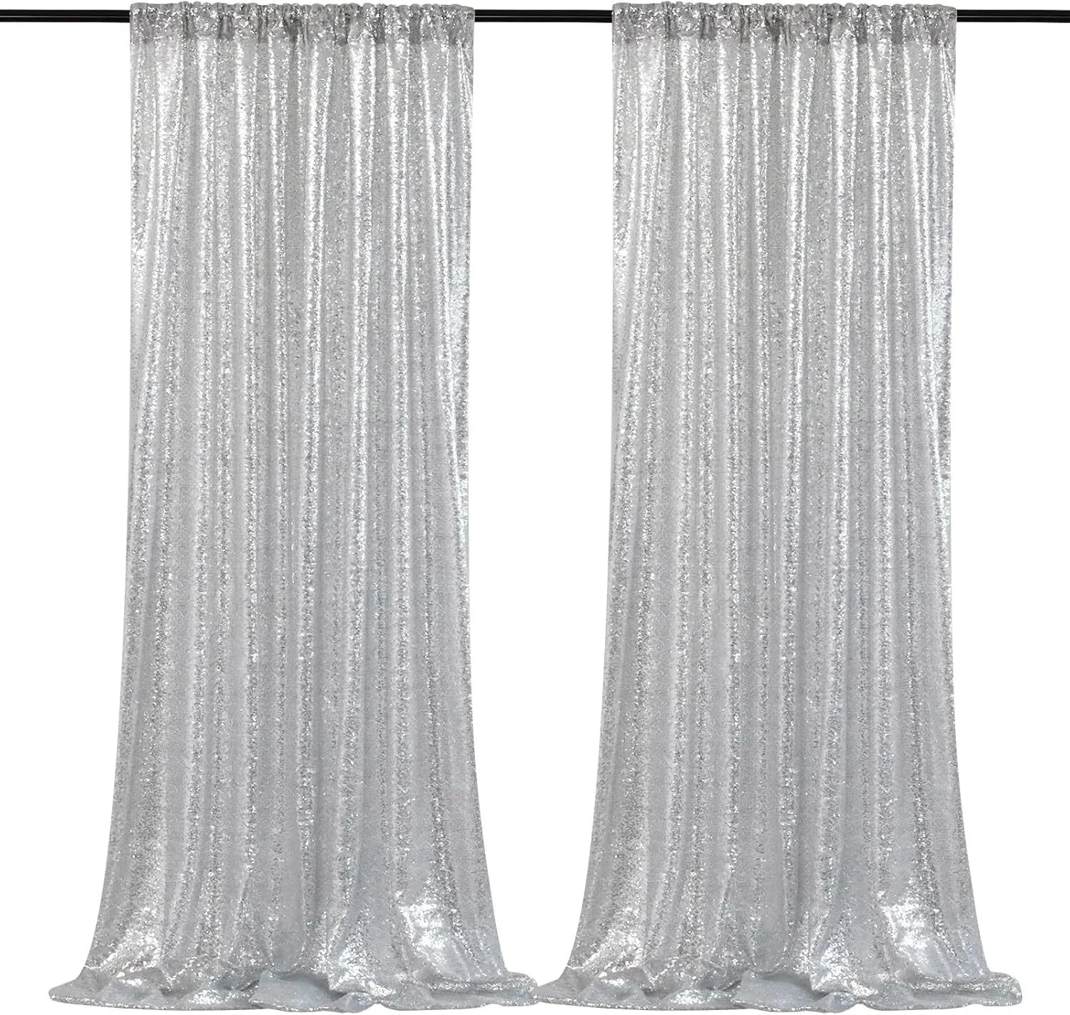  Shimmering Silver 10x10 Heavy Duty Backdrop Frame Rental | Wedding & Event Decor Atlanta