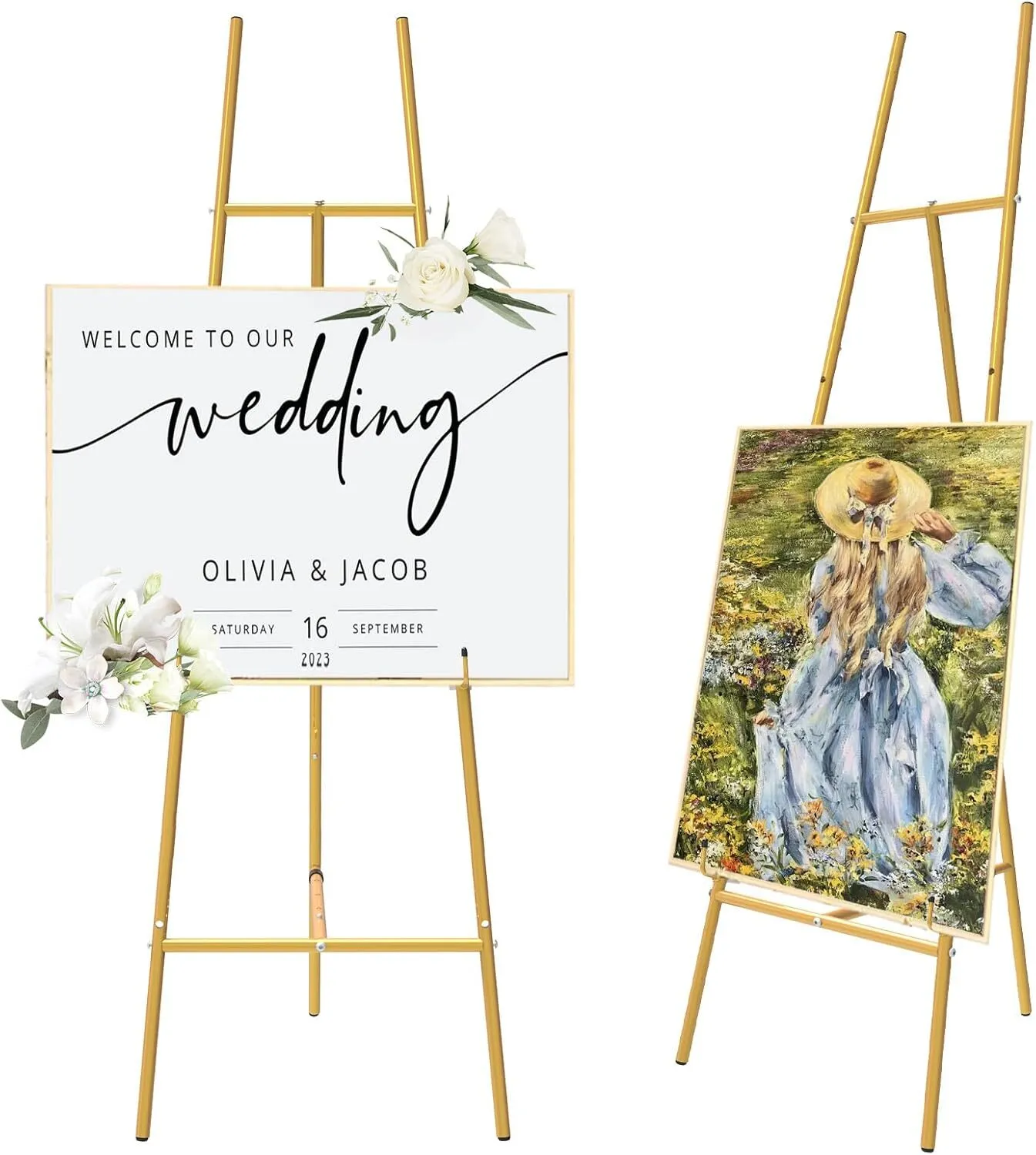 Rent Gold Easel stands 58" tall