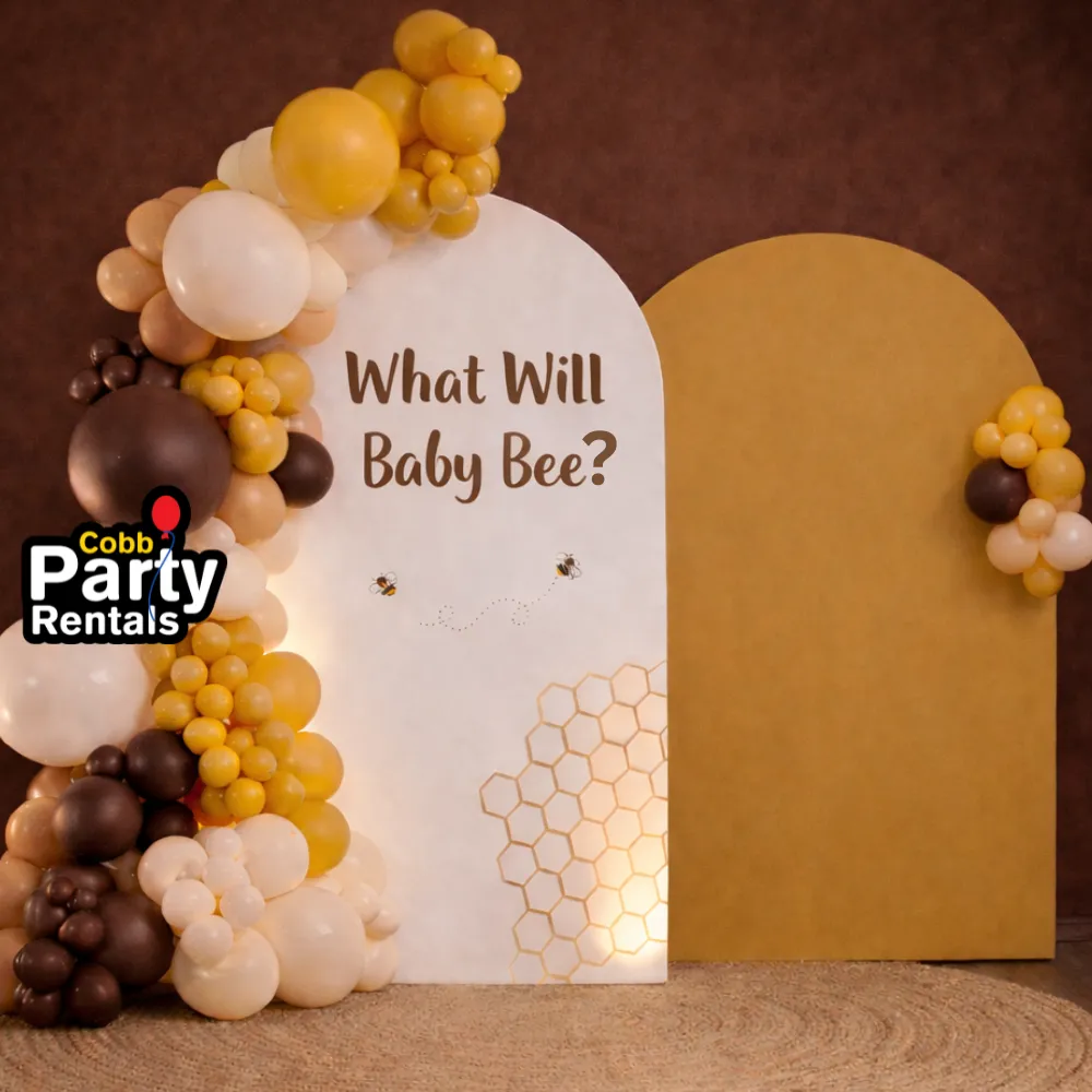 What Will Babe Bee?  Premade Grab and Go Balloon Garland Only– Ready-To-Use Balloon Decor for Atlanta Baby Showers 