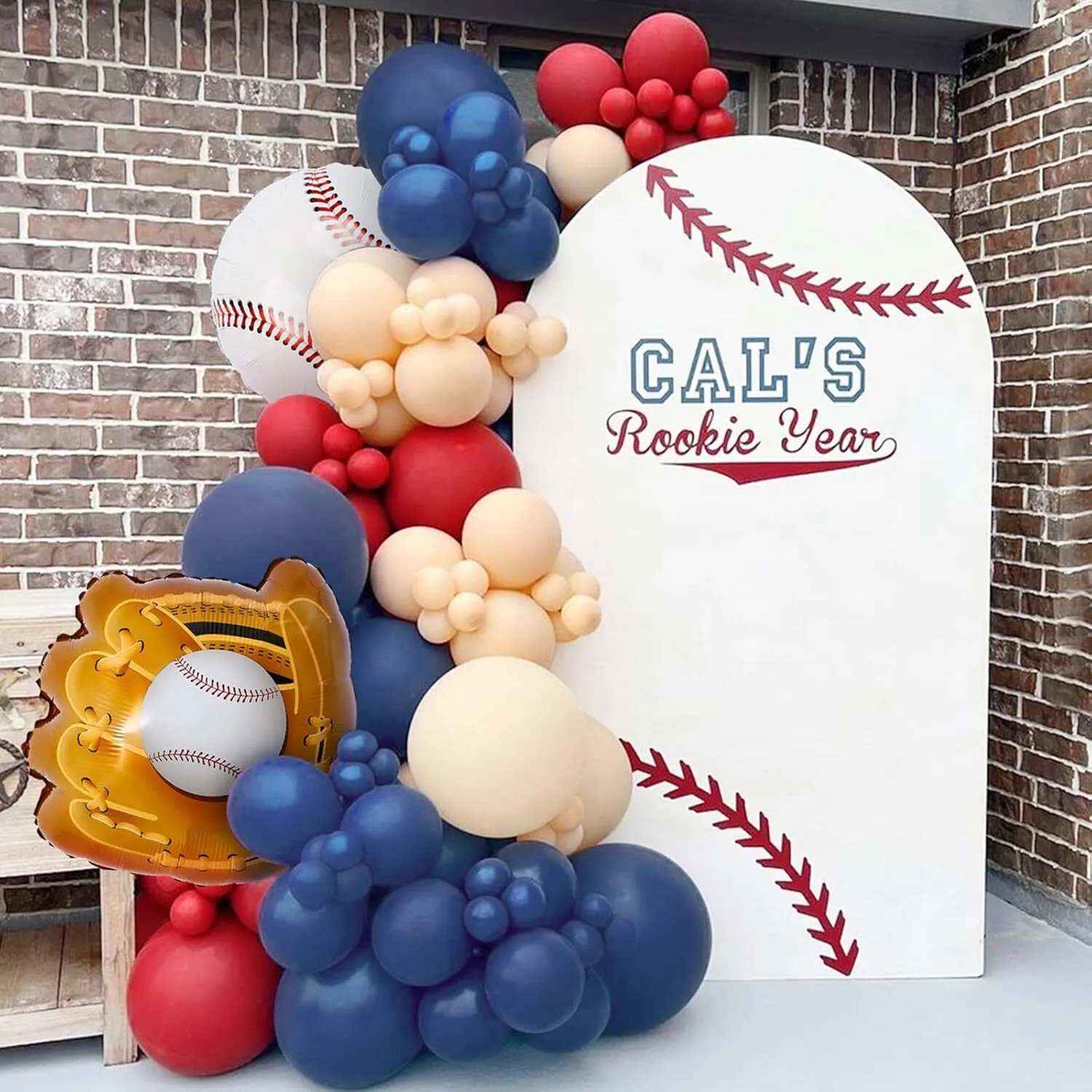 Grab and Go Balloon Garland Only - Red Nude and Navy Blue