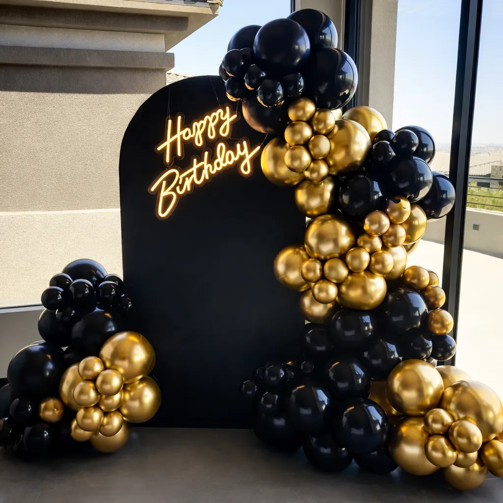 Happy Birthday Balloon Backdrop Bundle 