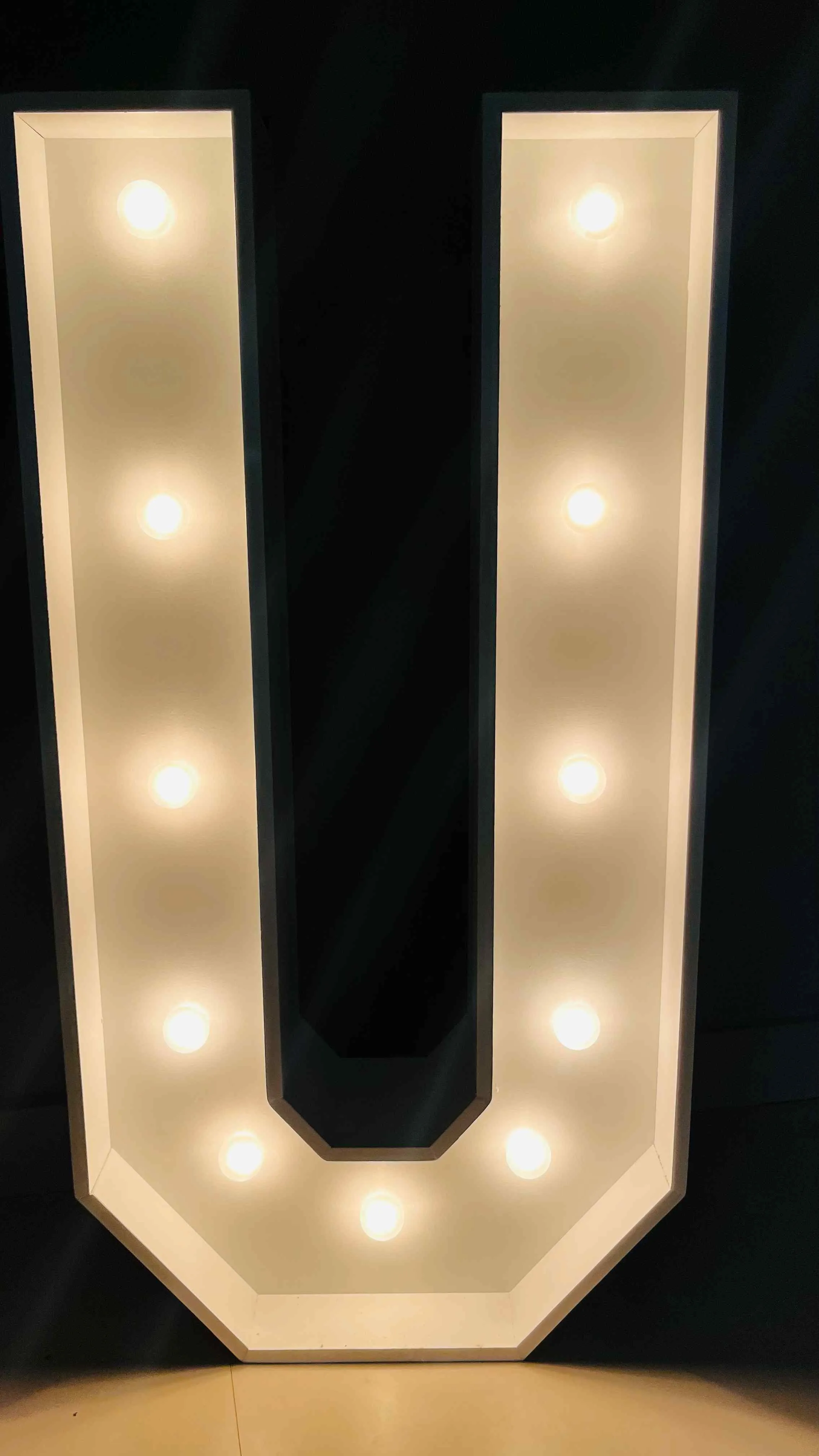 Rental Light-up Marquee Alphabet Party Decoration Letter U