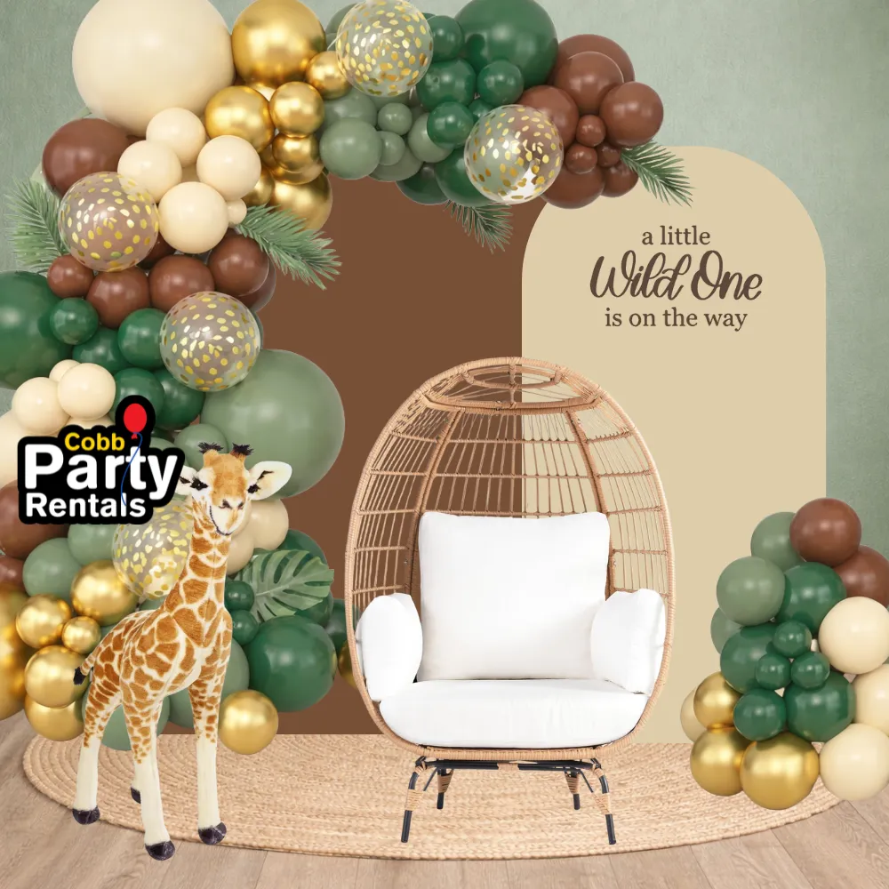 Bundle Jungle Animal Baby Shower Balloon Garland Decoration Service Marietta, Atlanta GA 