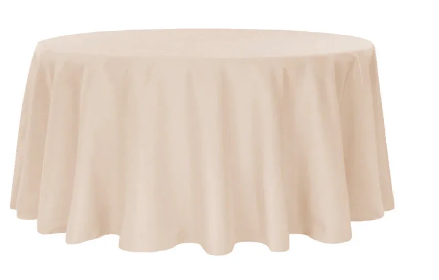 Champagne Round 120inch Table Cover