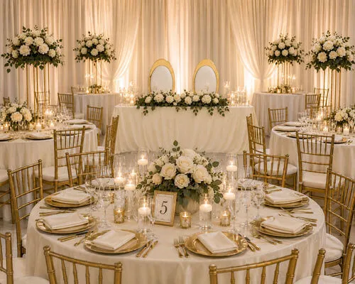 Elegant & Budget-Friendly Wedding Reception Hall Decoration Service Cobb Party Rentals Atlanta Georgia 