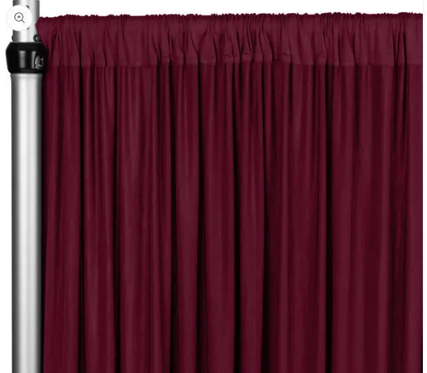 Burgundy 10x10 Pipe and Drape Backdrop Rental for Weddings & Events Decor Atlanta
