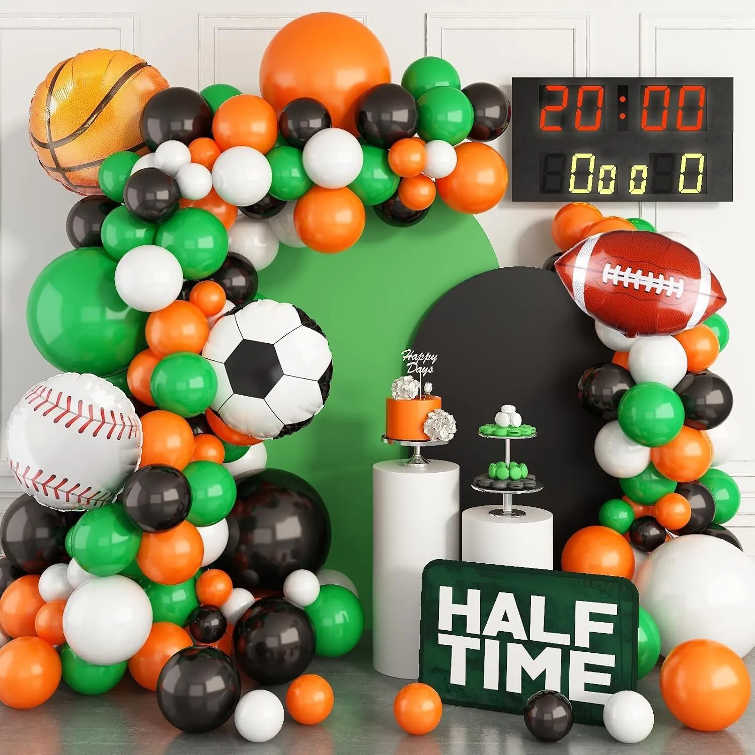 Premade Ready to Hang Grab and Go Balloon Garland Only -  All Sports 