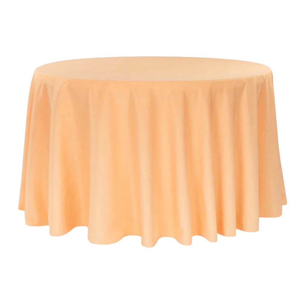 Peach Round 120inch Table Cover