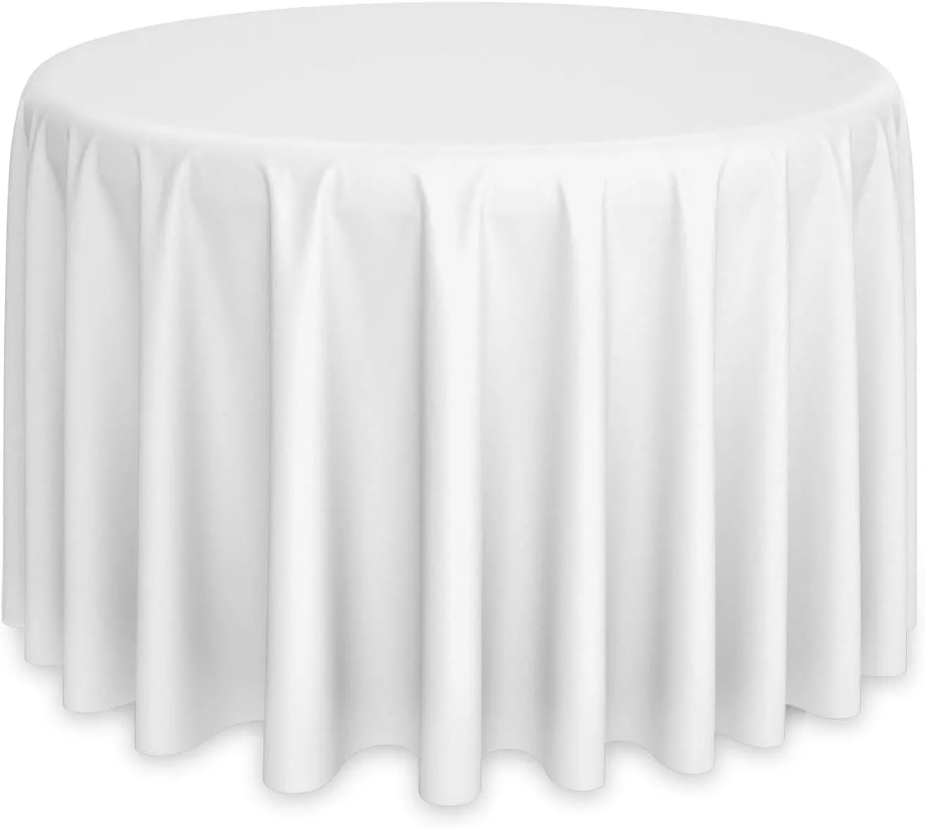 White Round 120inch Table Cover