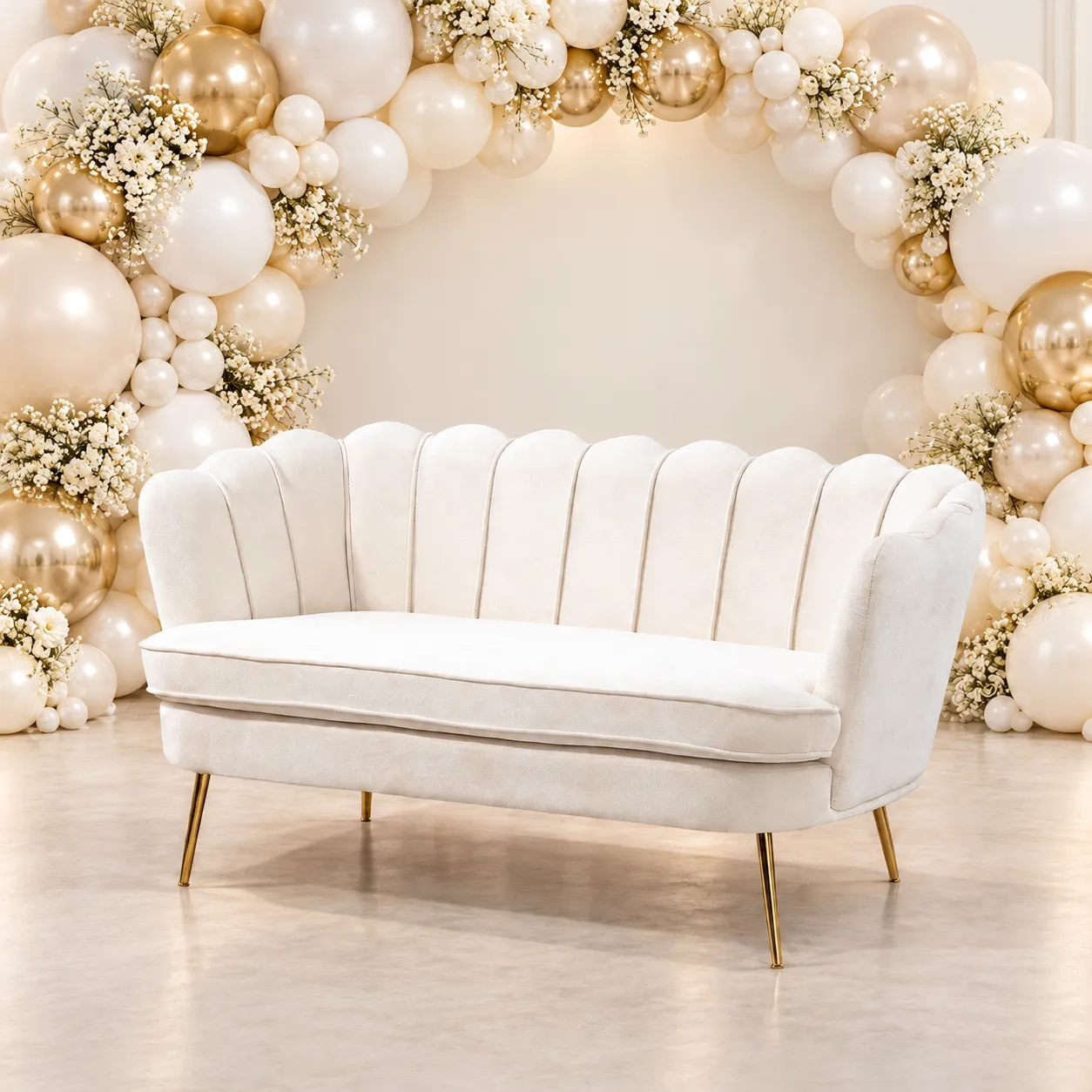  Ivory Loveseat Rental in Marietta & Atlanta | Cobb Party Rentals 