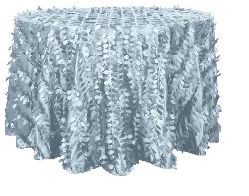 Rental Petal Round Table Cover - Dusty Blue  