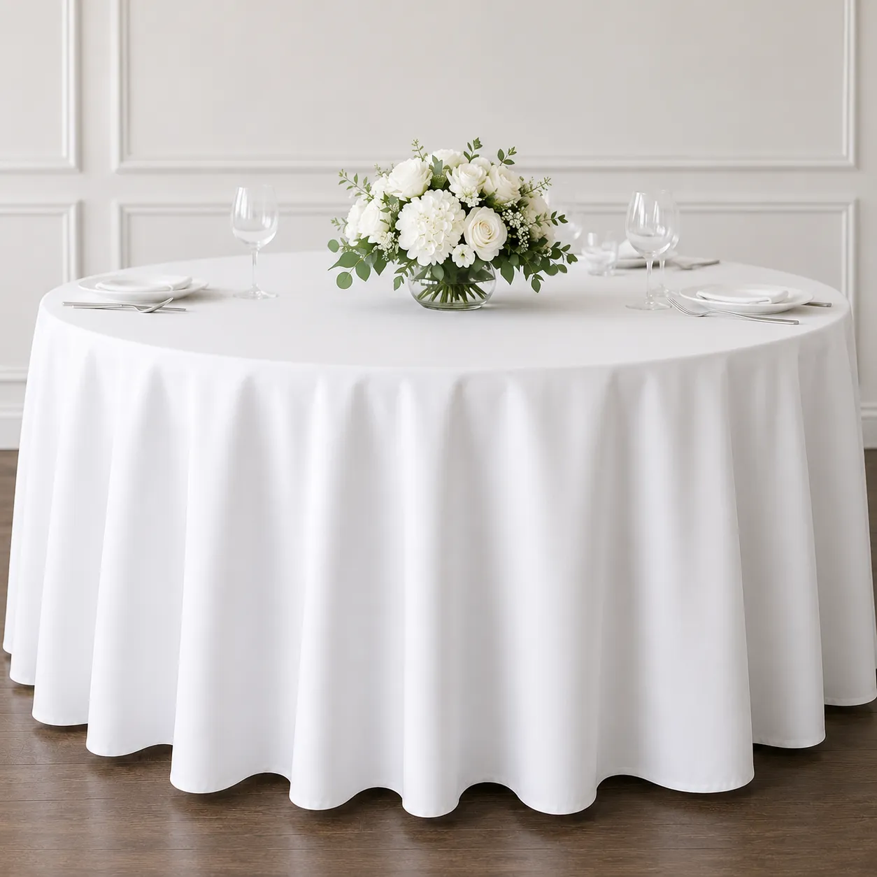 Wedding Round Table Linen Rental in Marietta, GA | Professionally Steamed Table Covers