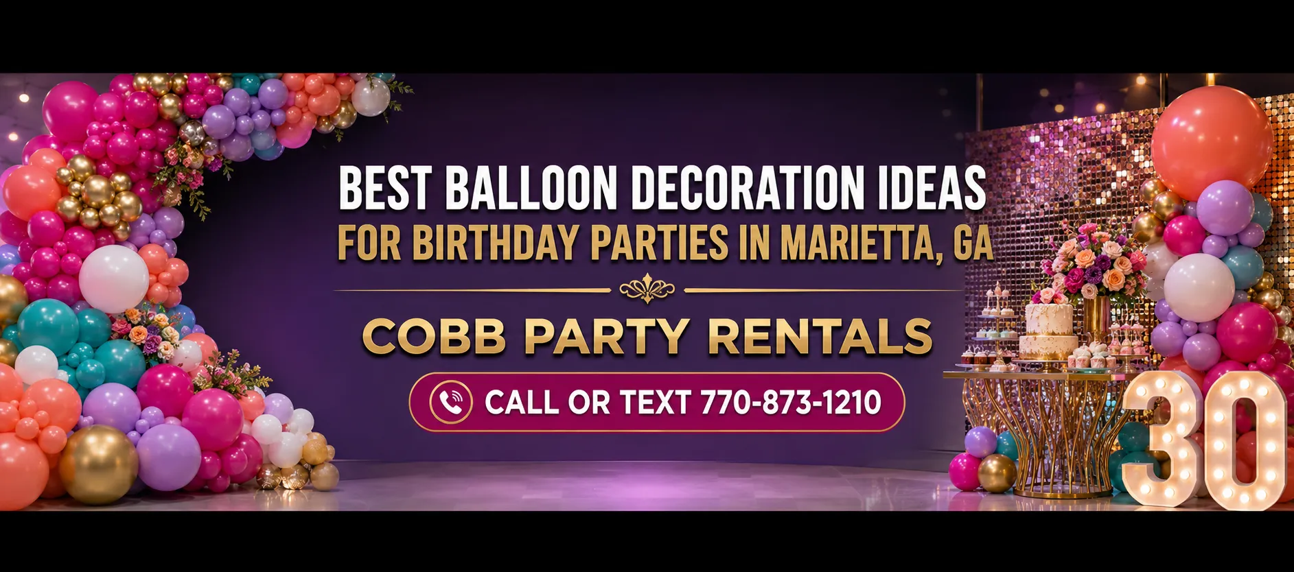 Book Birthday Balloon Decorations in Marietta, GA