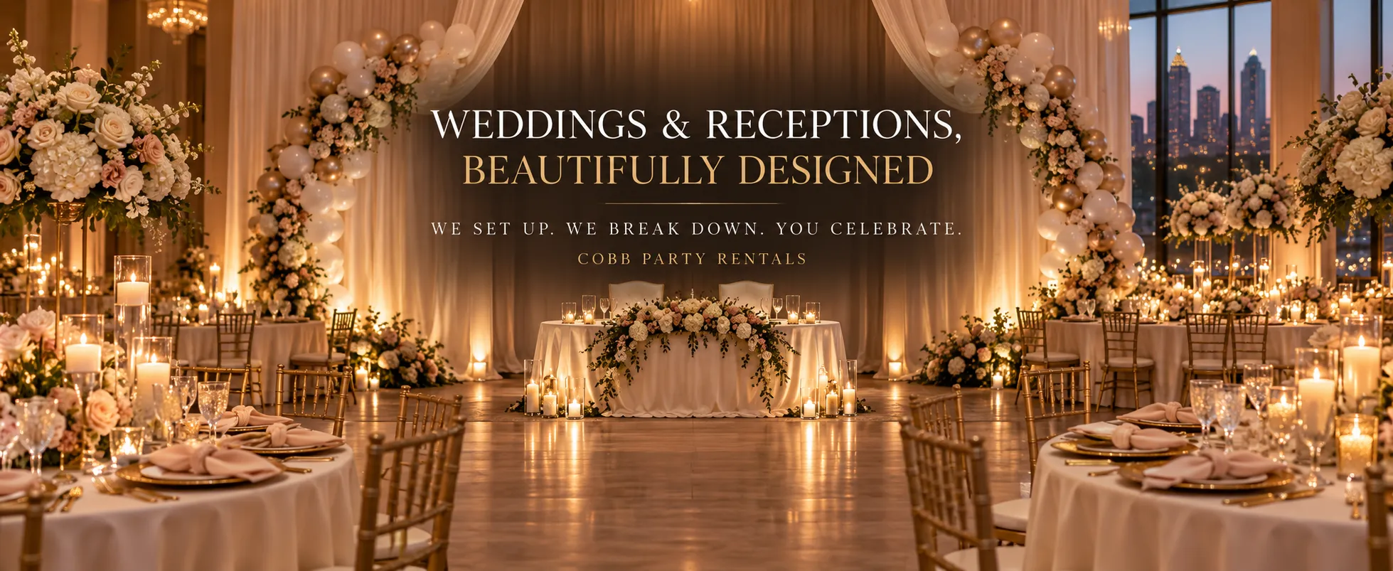 Wedding and Reception Event Décor in Marietta, GA: A Beautiful Celebration Without the Setup Stress