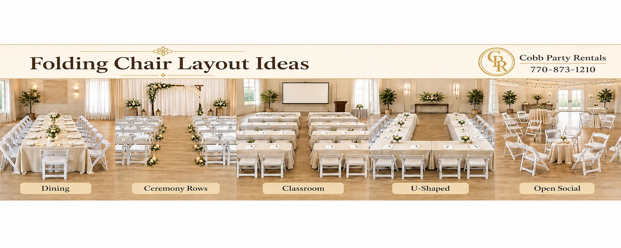 Folding Chair Rental Atlanta, GA | Event Seating Guide