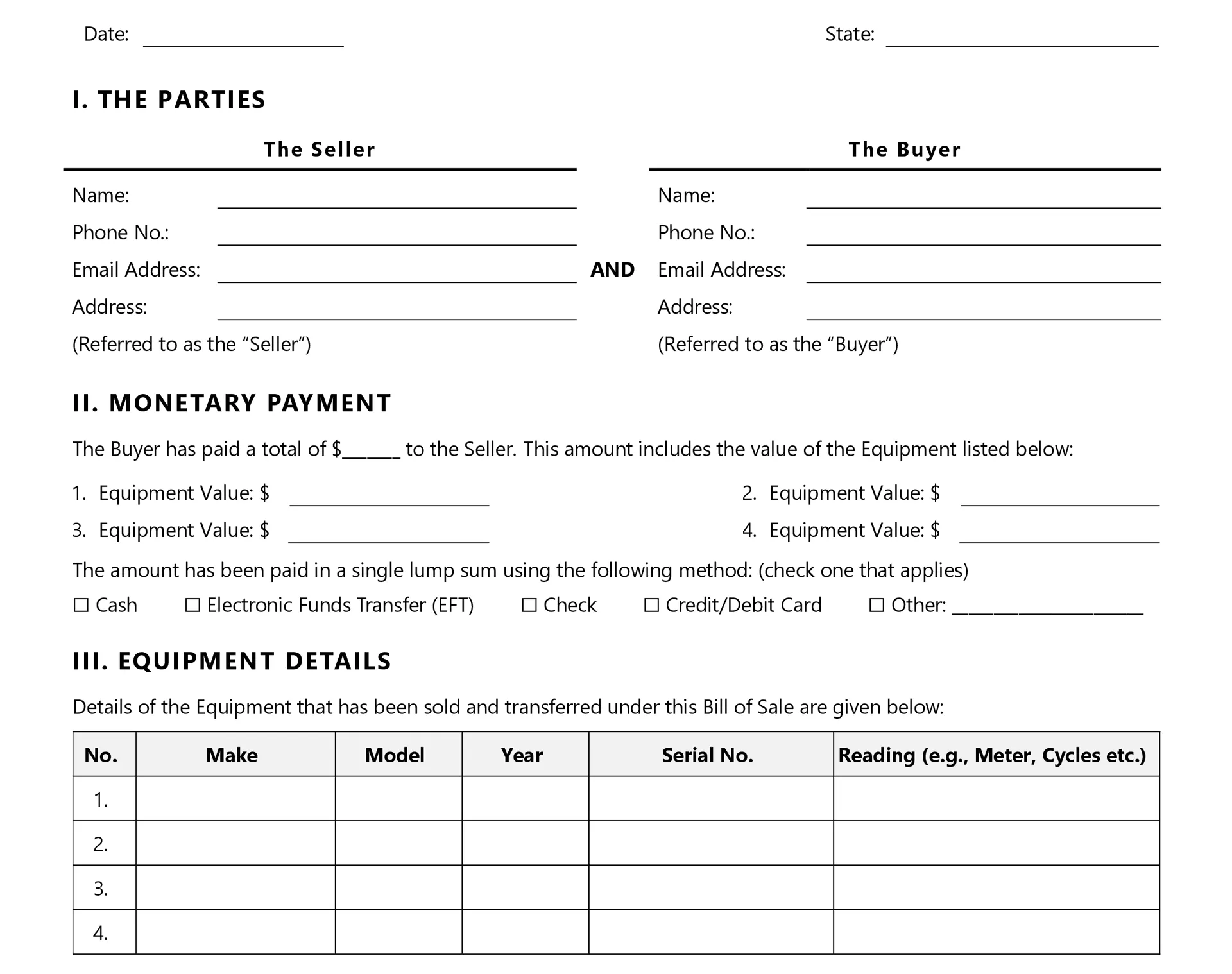 Equipment for Sale