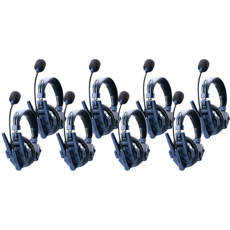 Synco Xtalk Master Full-Duplex MasterFree Intercom System  with 8 Single-Ear Headsets