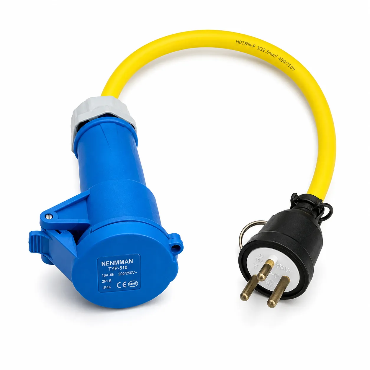 Thai 3-Pin Plug to 16A CEE Female Adapter