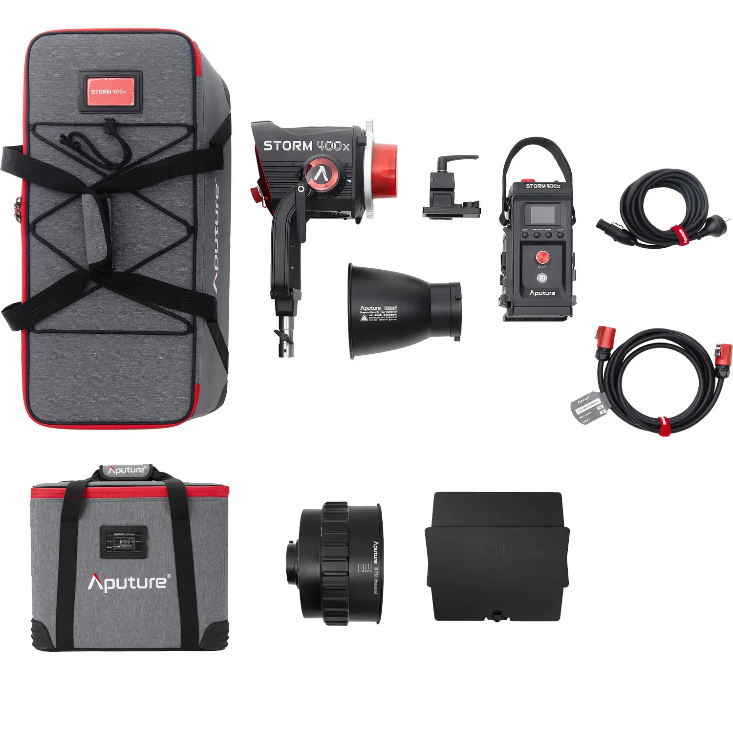 Aputure STORM 400x & CF7 Fresnel & Barndoors Kit 