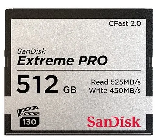 SanDisk Extreme Pro 512GB CFast 2.0 Card  for Arri Mini