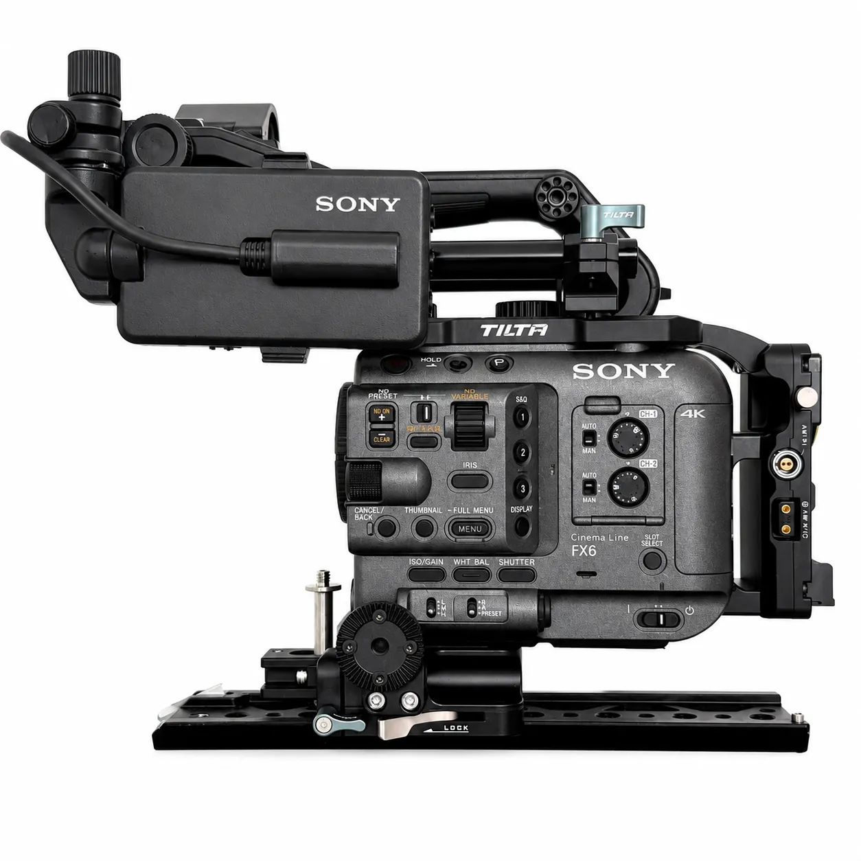 Sony FX6 Body with Tilta Cage and V-Mount Battery Plate