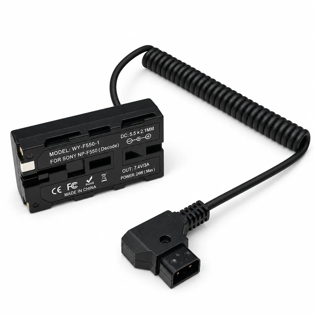 D-Tap to Sony NP-F550 Dummy Battery Power Cable
