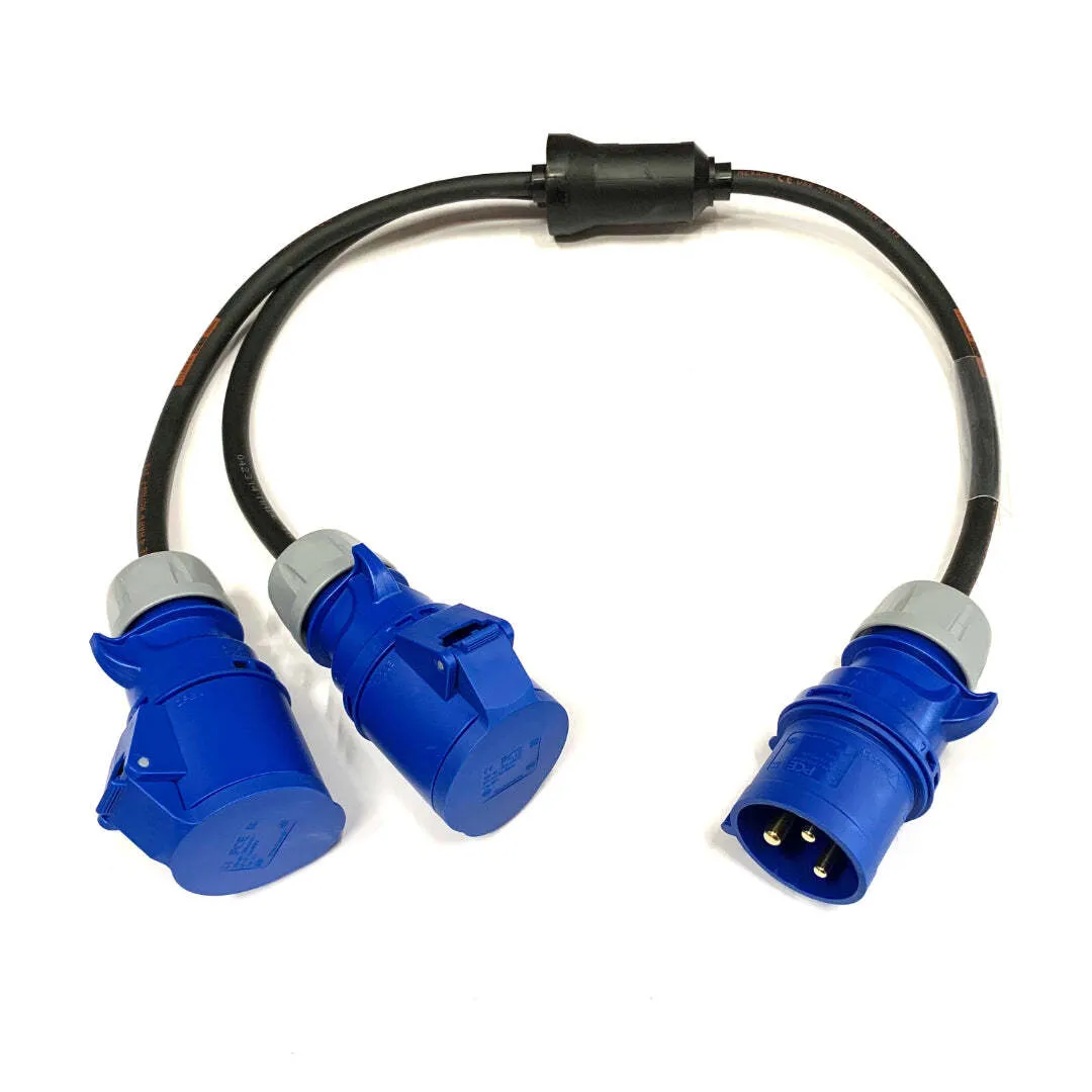 63A to 32A Y 2-way Splitter Cable