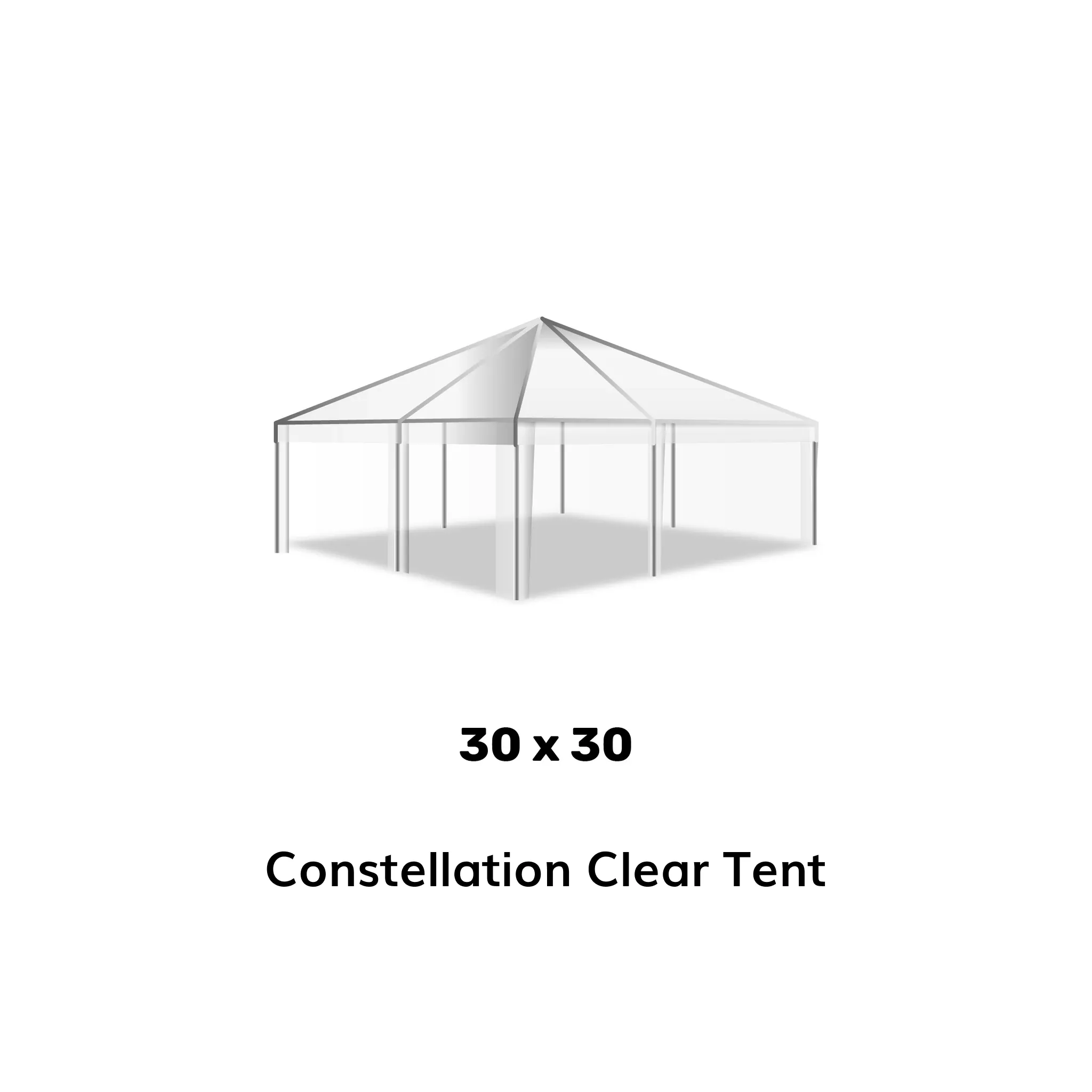 30x30 Clear Frame Tent