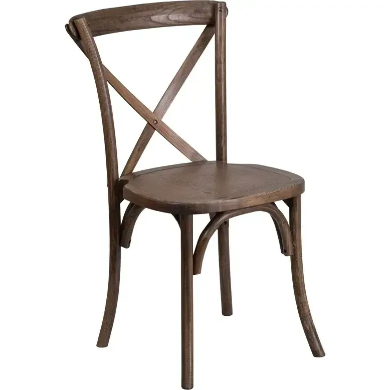 Cross Back Chair Dark