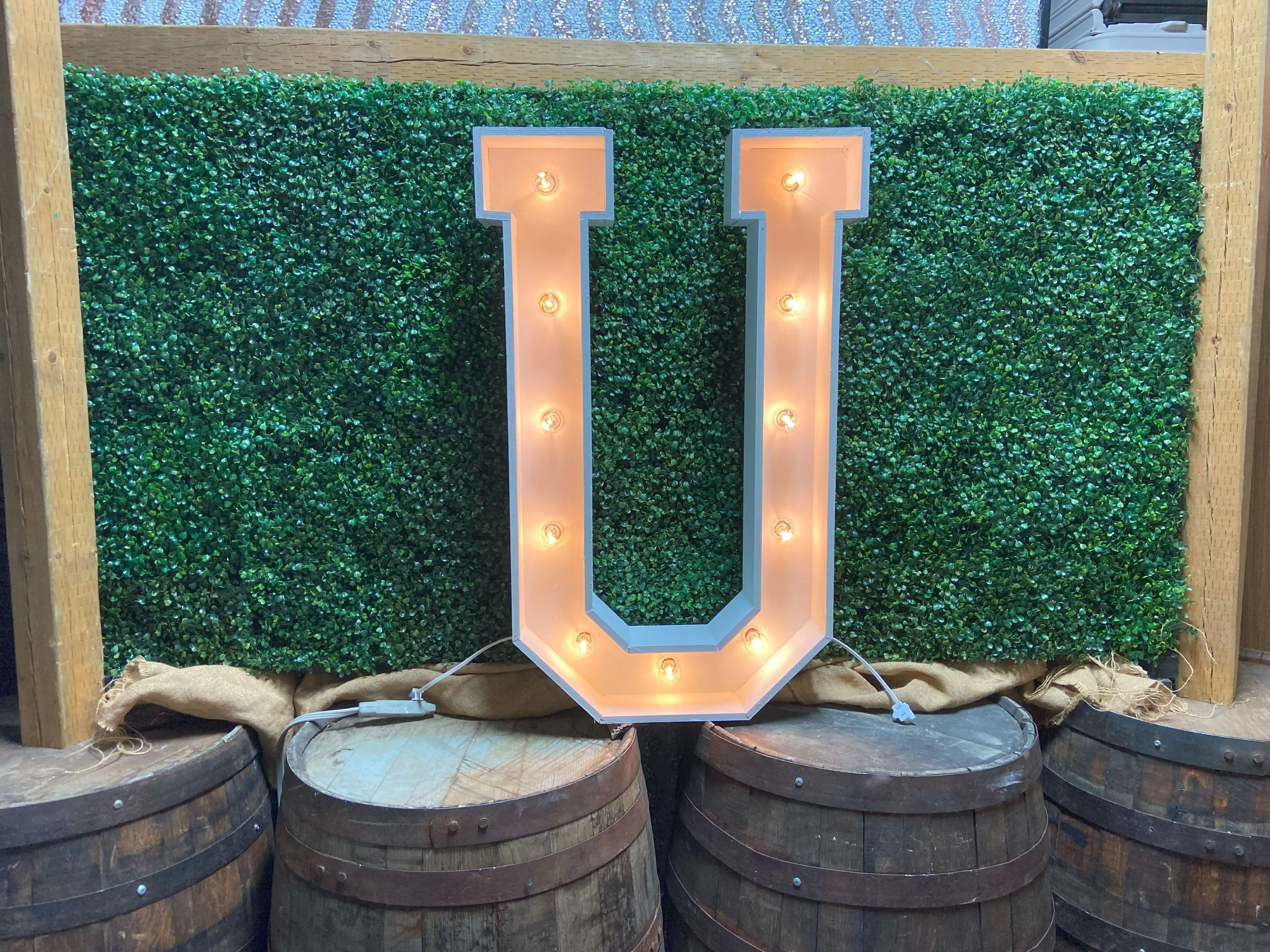 36 Inch Lighted Marquee Letter U