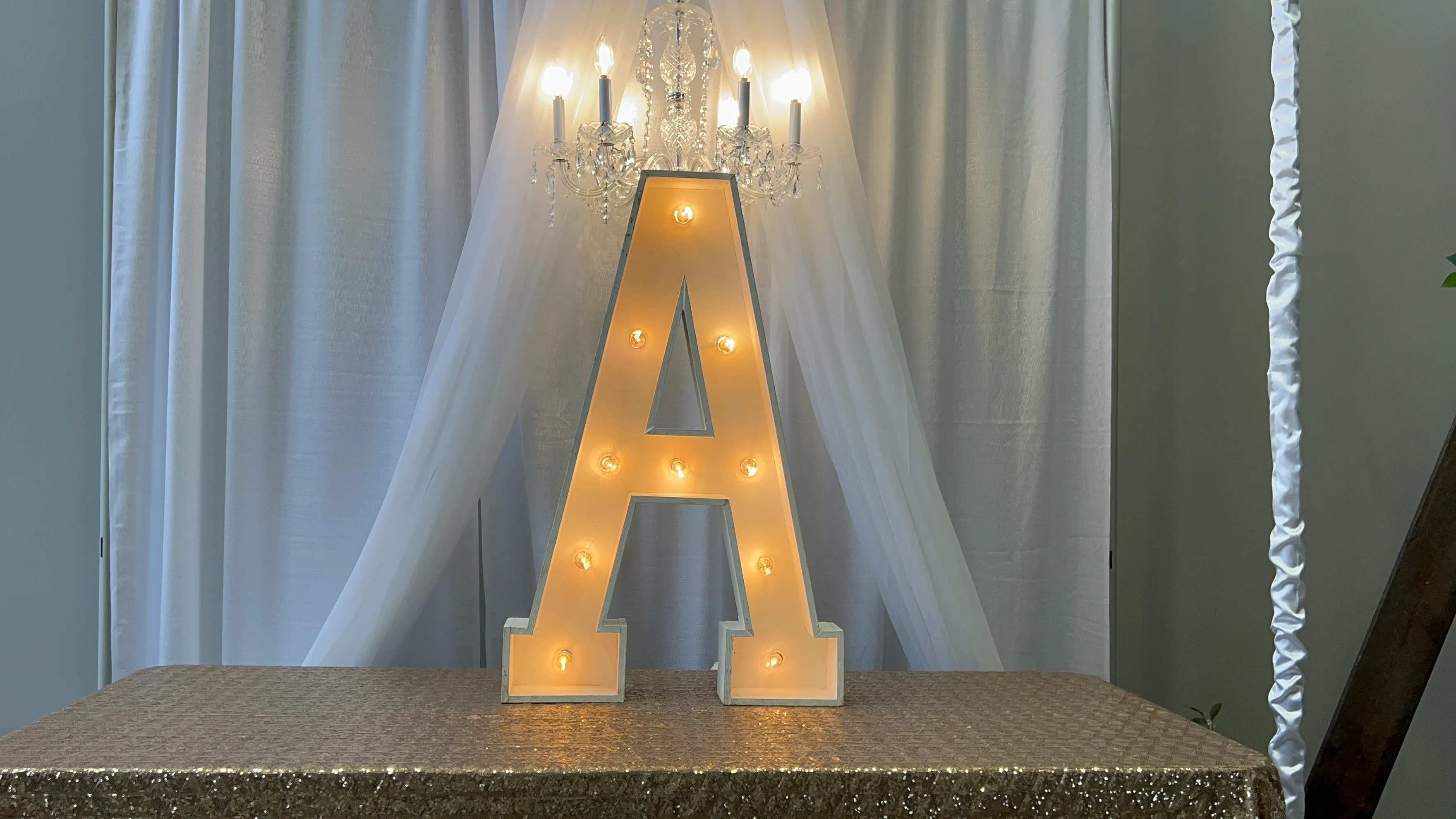 36 Inch Lighted Marquee A