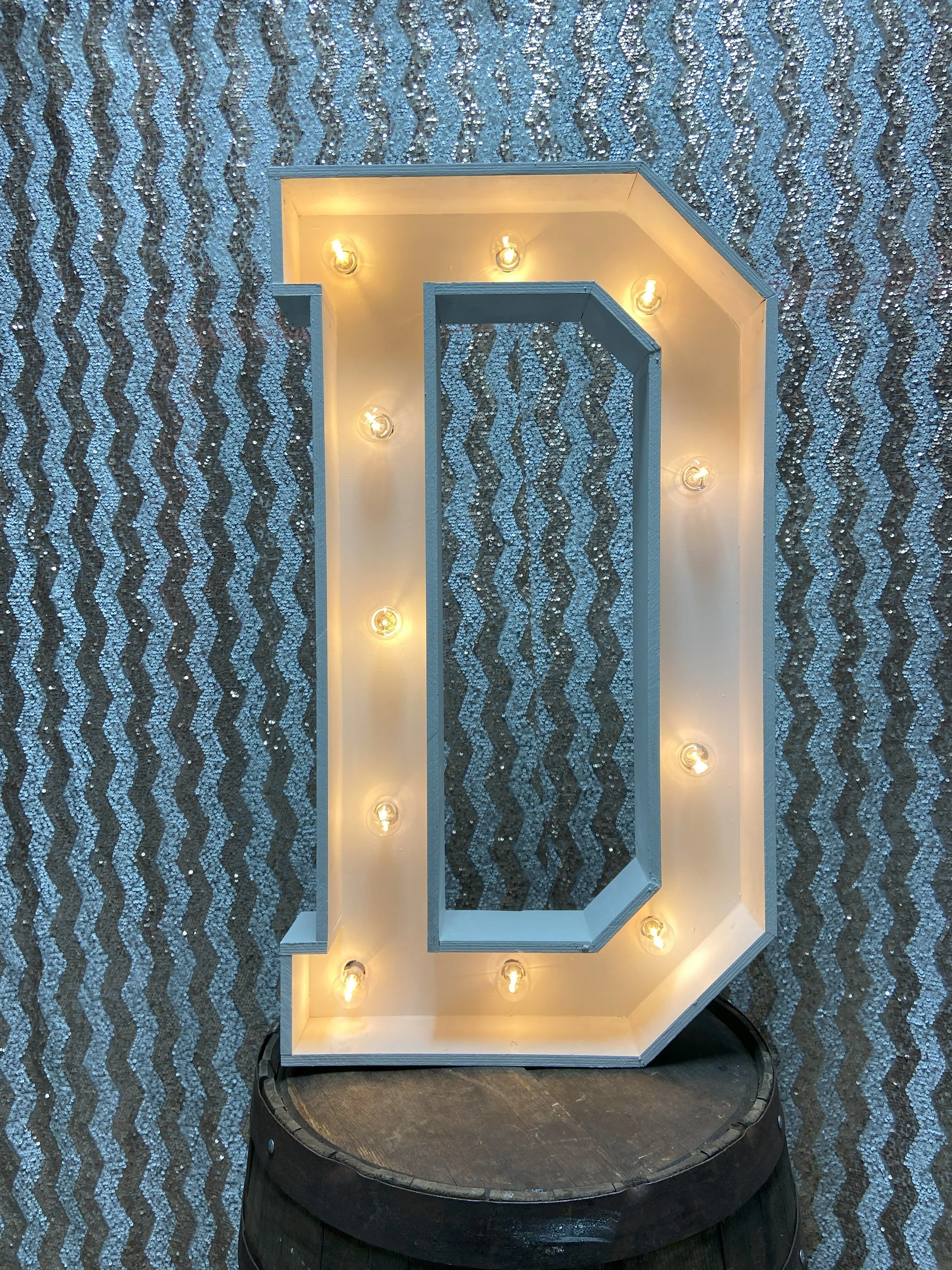 36 Inch Lighted Marquee Letter D