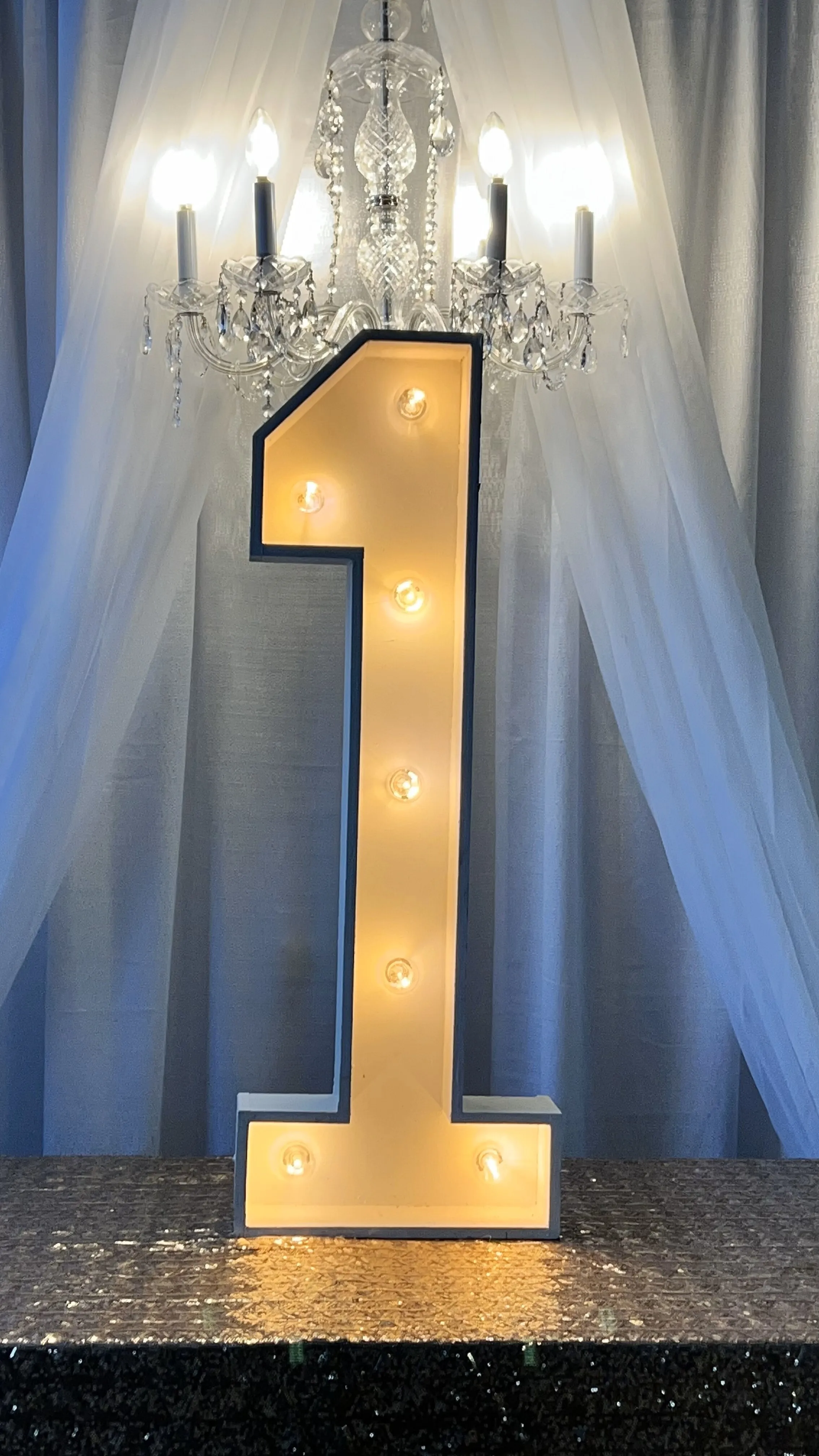 36 Inch Lighted Marquee Number 1