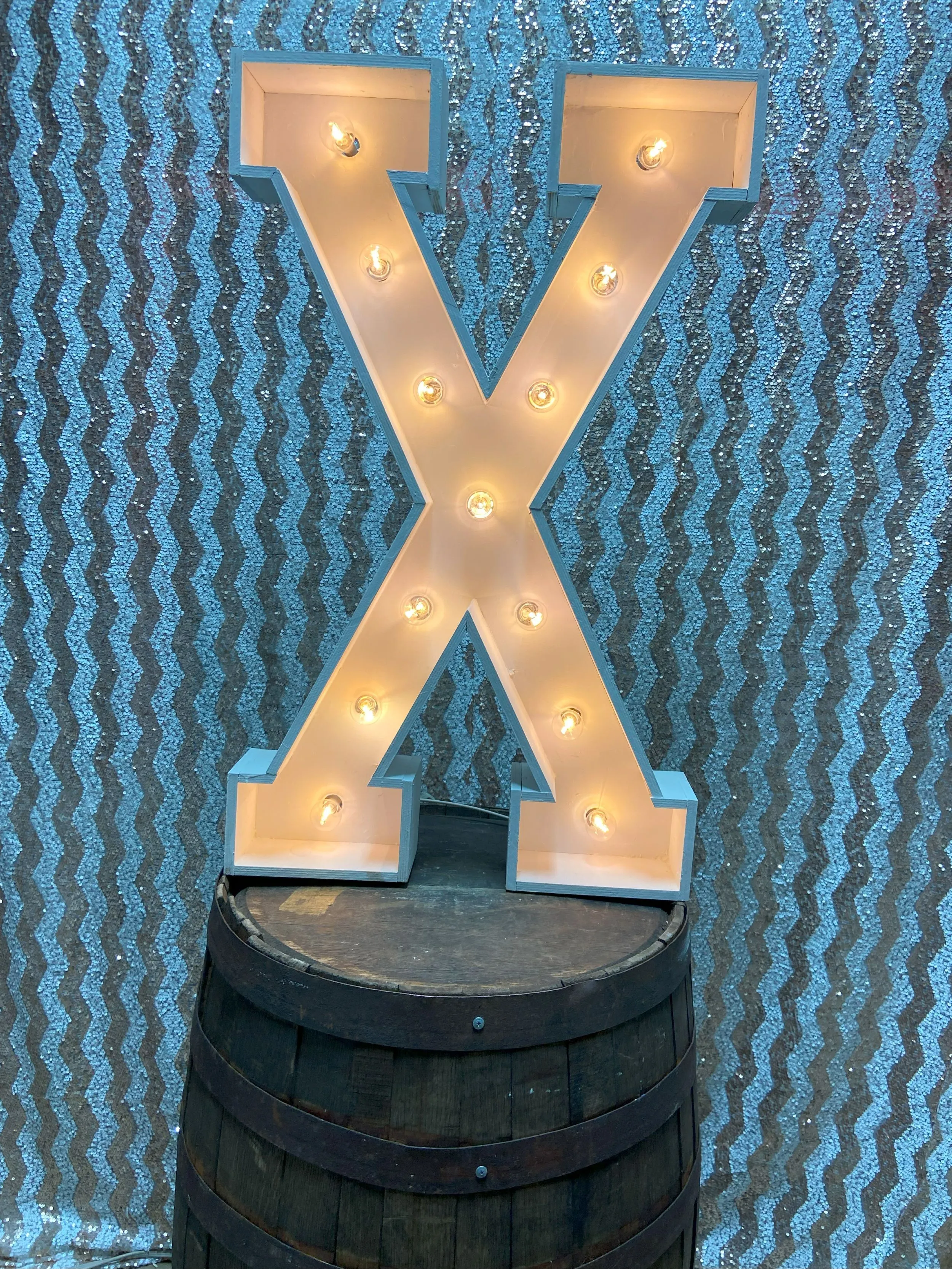 36 Inch Lighted Marquee Letter X